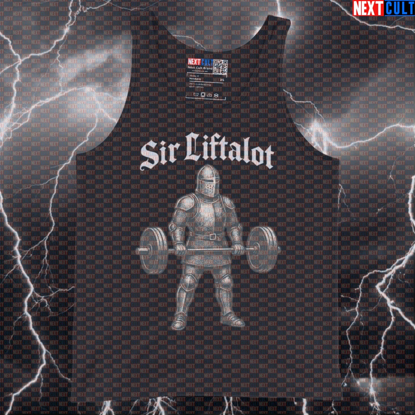 Sir Liftalot Gym Tank Top | Funny Medieval Knight Bodybuilding Vest For Lifters Tank Tops Bodybuilding Fitness Gym Powerlifting Workout Next Cult Brand