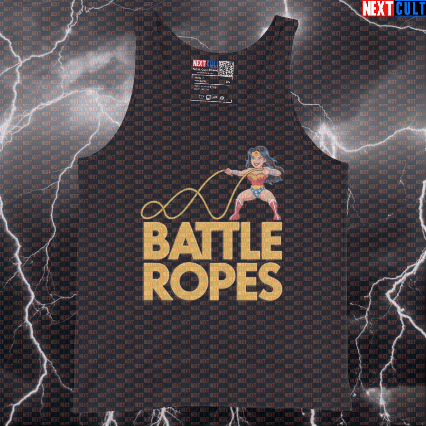 Wonder Woman Battle Ropes Gym Tank Top | Superhero HIIT Workout Vest Tank Tops Cardio Films Fitness Functional Fitness Gym Justice League Superheroes Wonder Woman Workout Next Cult Brand
