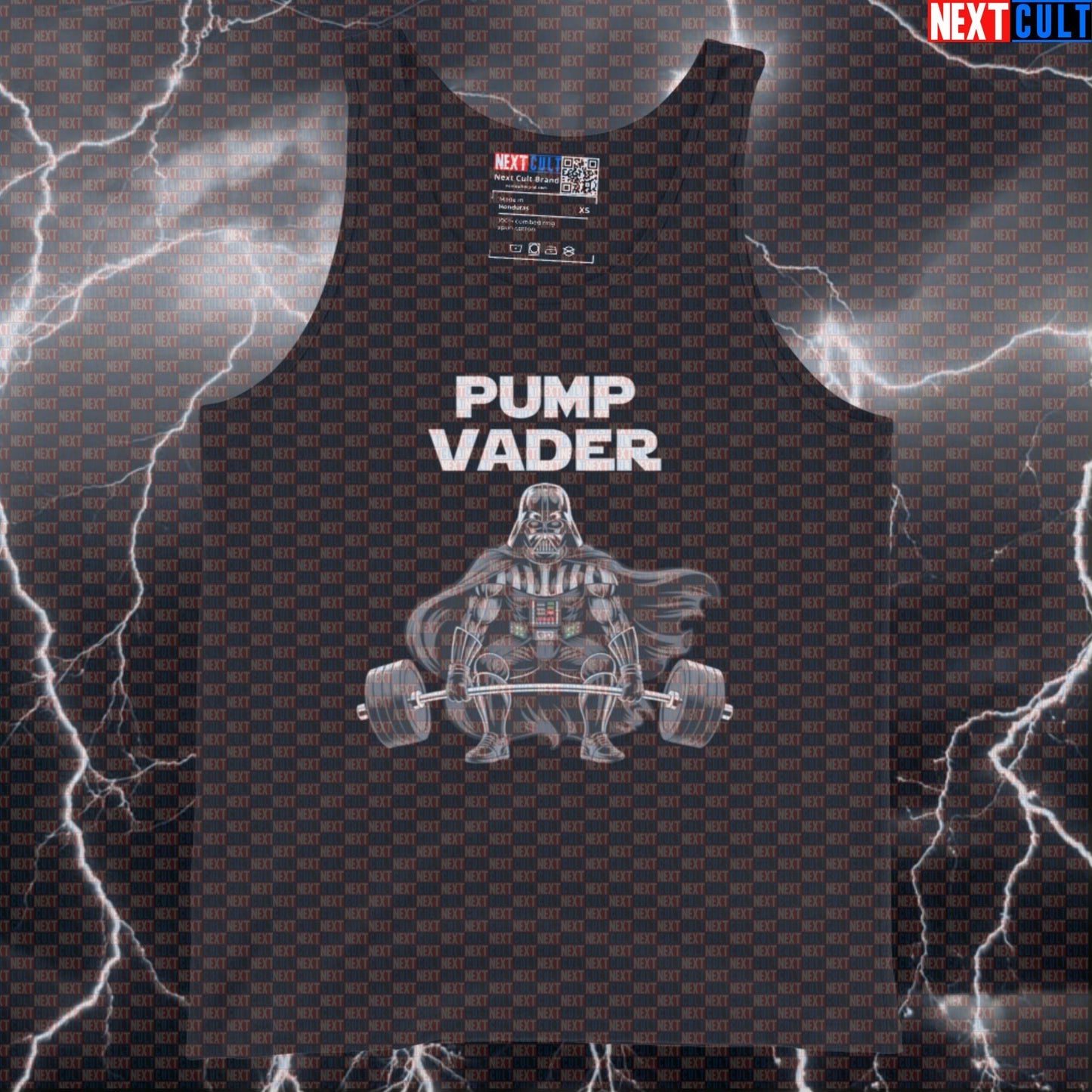 Pump Vader Gym Villain Tank Top | Star Wars Gym Meme Muscle Shirt | Sci-Fi Workout Vest For Lifters Bodybuilding Darth Vader Films Fitness Gym Powerlifting Star Wars Workout Next Cult Brand