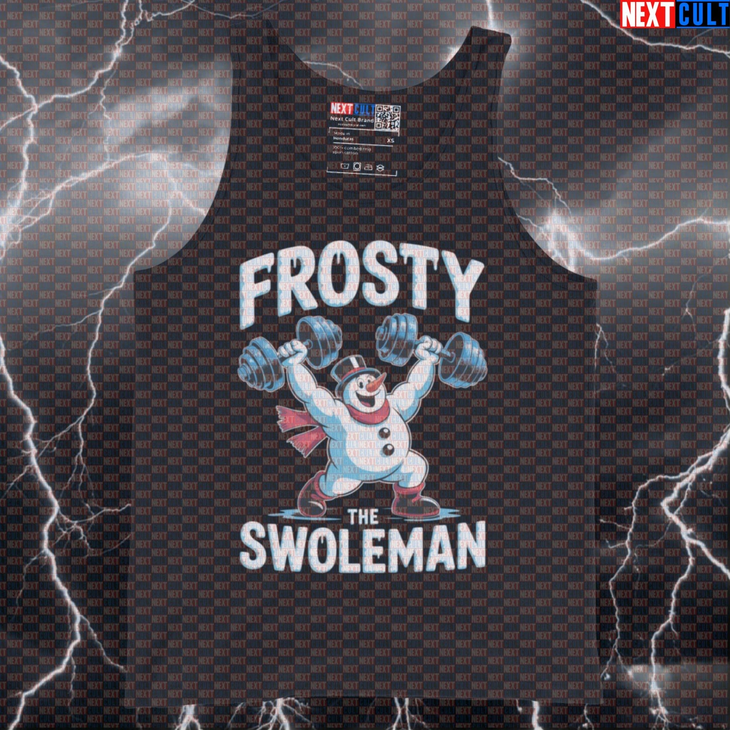 Funny Frosty The Swoleman Gym Tank Top | Christmas Workout Vest For Lifters | Holiday Muscle Shirt Bodybuilding Christmas Fitness Gym Workout Next Cult Brand