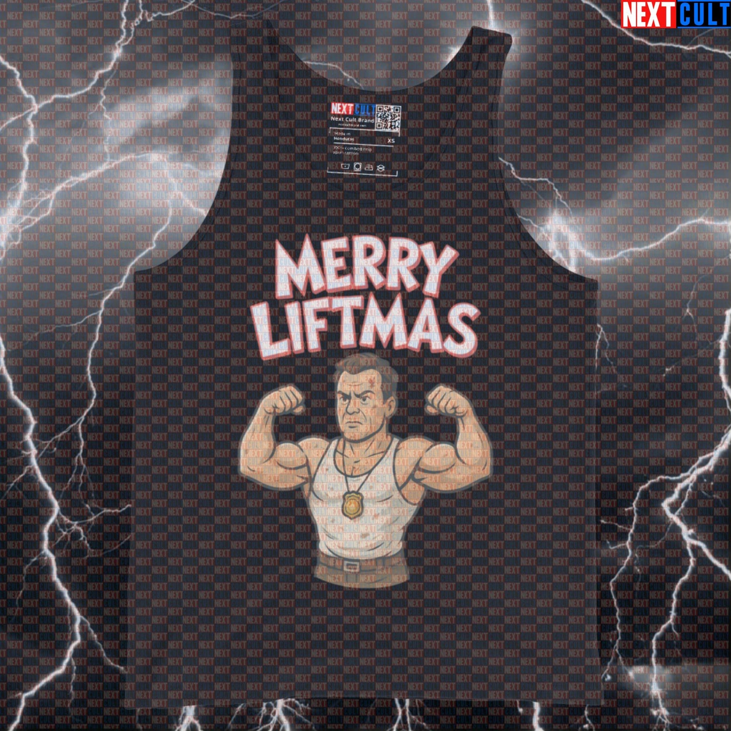 Merry Liftmas Funny Gym Tank Top | Die Hard Workout Vest For Bodybuilding Bodybuilding Christmas Films Fitness Gym Powerlifting Workout Next Cult Brand