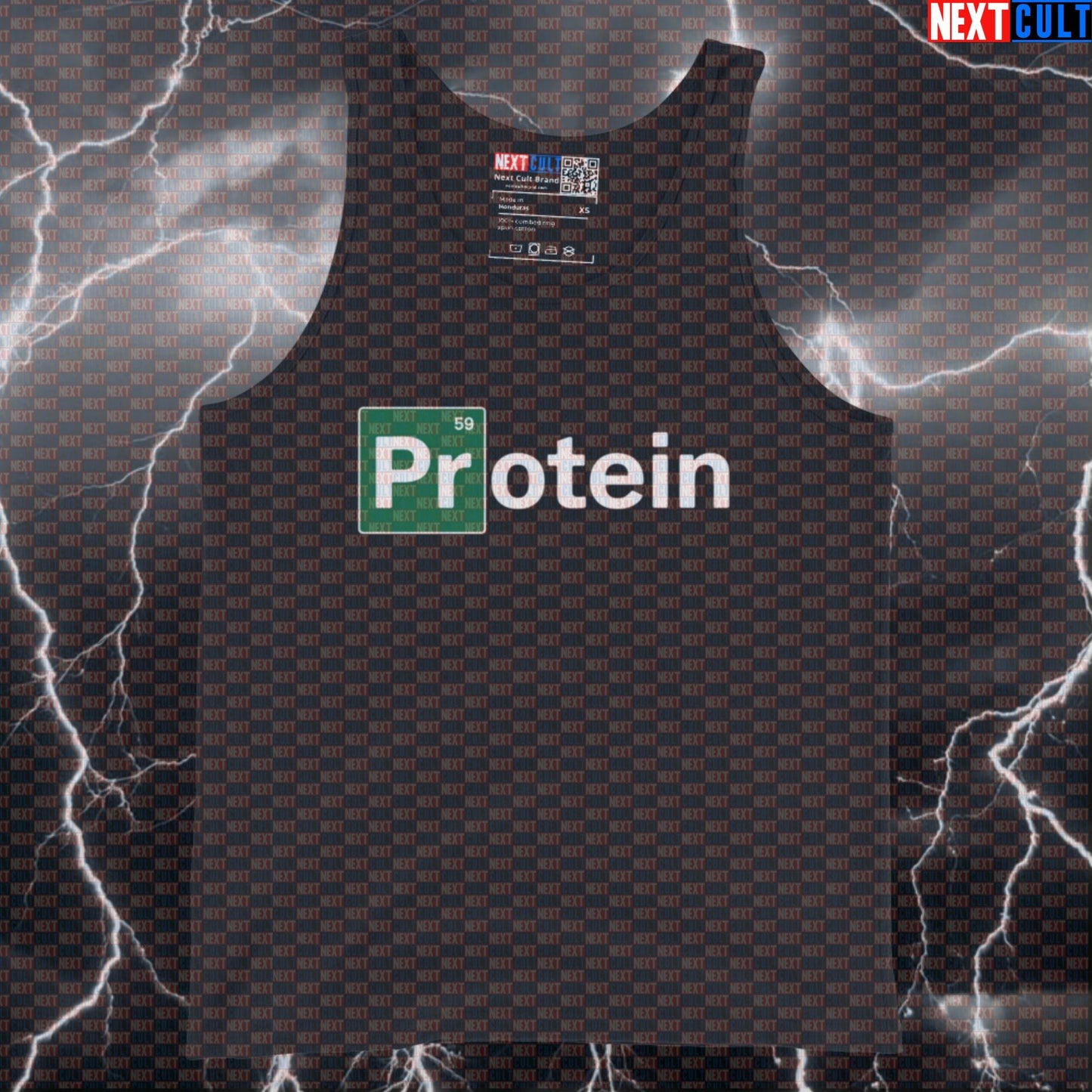 Funny Protein Addict Gym Tank Top | Breaking Bad Meme Muscle Shirt | Say My Name Heisenberg Vest Bodybuilding Breaking Bad Fitness Gym TV Workout Next Cult Brand