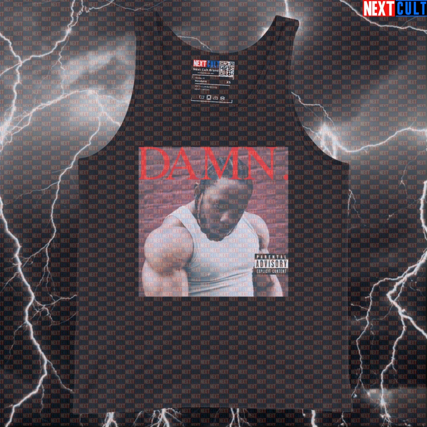 DAMN Album Gym Parody Tank Top | Muscle Shirt for Bodybuilding Kendrick Fans Tank Tops Bodybuilding Fitness Gym Hip Hop Kendrick Lamar Workout Next Cult Brand