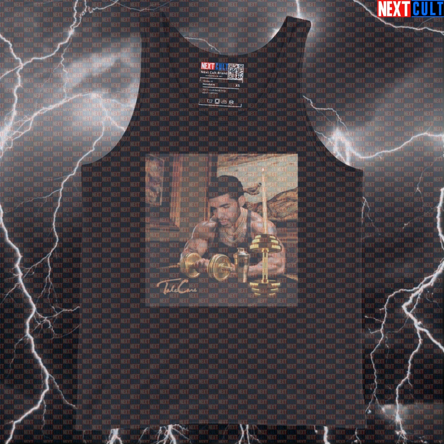 Swole Drake Take Care Gym Tank Top | Funny Bodybuilding Meme Vest | Rap Music Workout Shirt Tank Tops Bodybuilding Drake Fitness Gym Hip Hop Powerlifting Workout Next Cult Brand