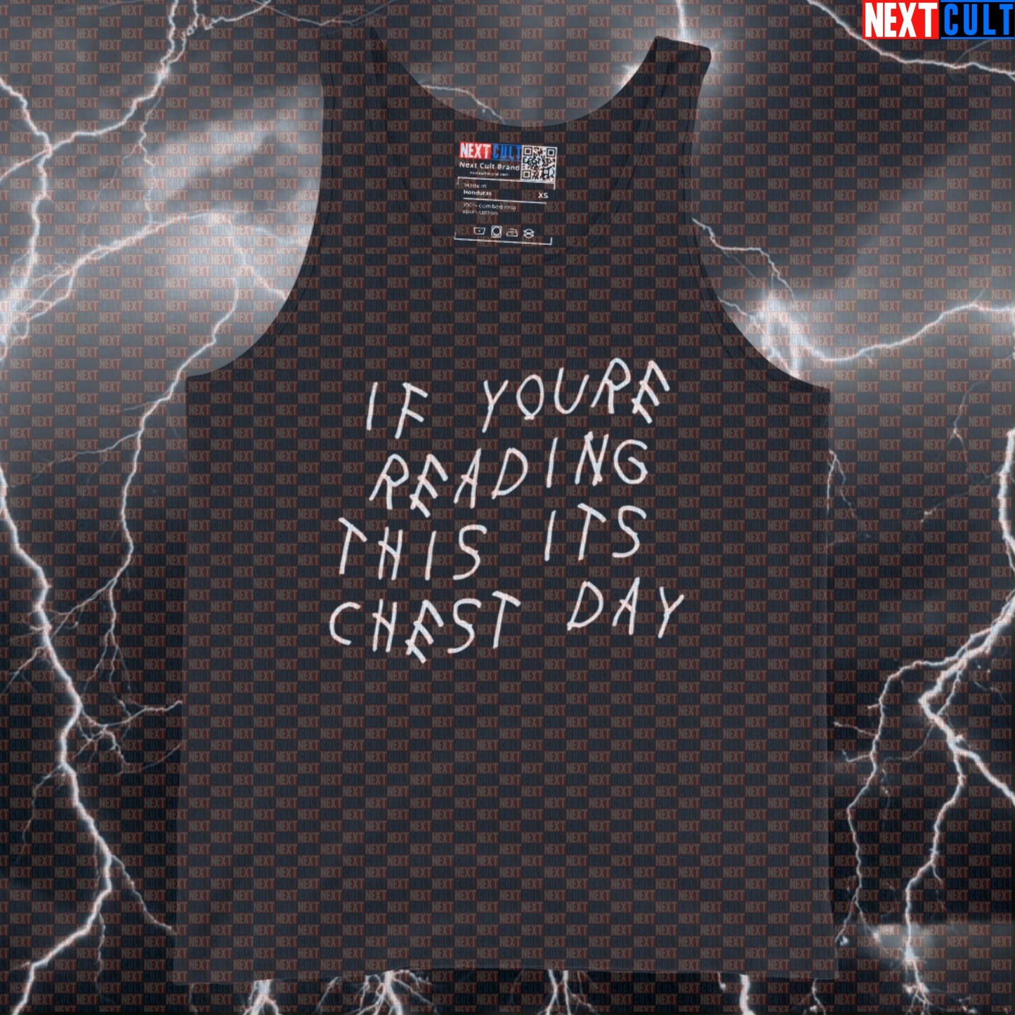 If You're Reading This Its Chest Day Gym Tank Top | Drake Meme Workout Vest Muscle Shirt Tank Tops Bodybuilding Drake Fitness Gym Hip Hop Powerlifting Workout Next Cult Brand