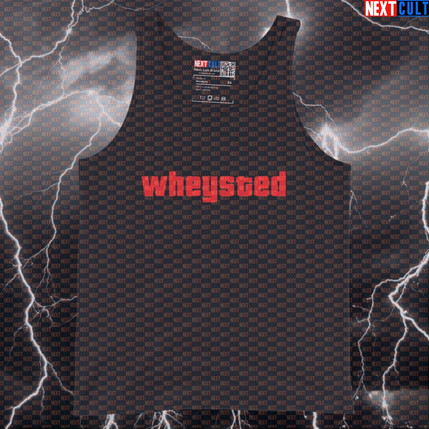 Wheysted Funny Gym Tank Top | GTA Parody Muscle Shirt For Lifters | Whey Protein Vest & Athletic Shirt Bodybuilding Fitness Gym Video Games Workout Next Cult Brand