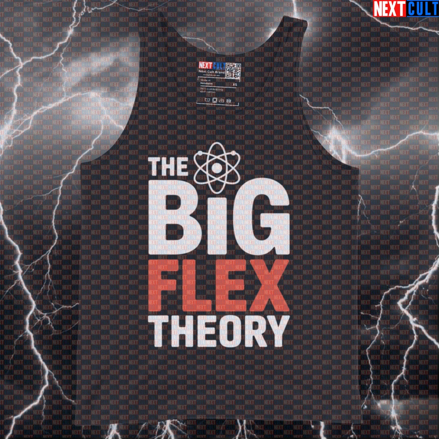 The Big Flex Theory Gym Tank Top | Science Based Lifting Muscle Shirt | Bazinga Workout Vest Bodybuilding Fitness Gym TV Workout Next Cult Brand