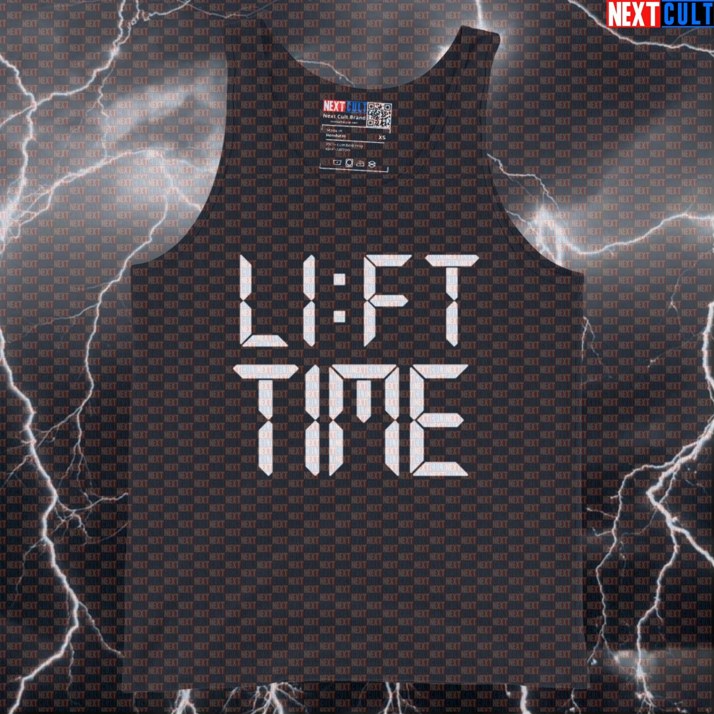 Funny Lift Time Gym Tank Top | Muscle Shirt For Gym Bros & Bodybuilders | It's Always Lift Time Vest Bodybuilding Fitness Gym Powerlifting Workout Next Cult Brand