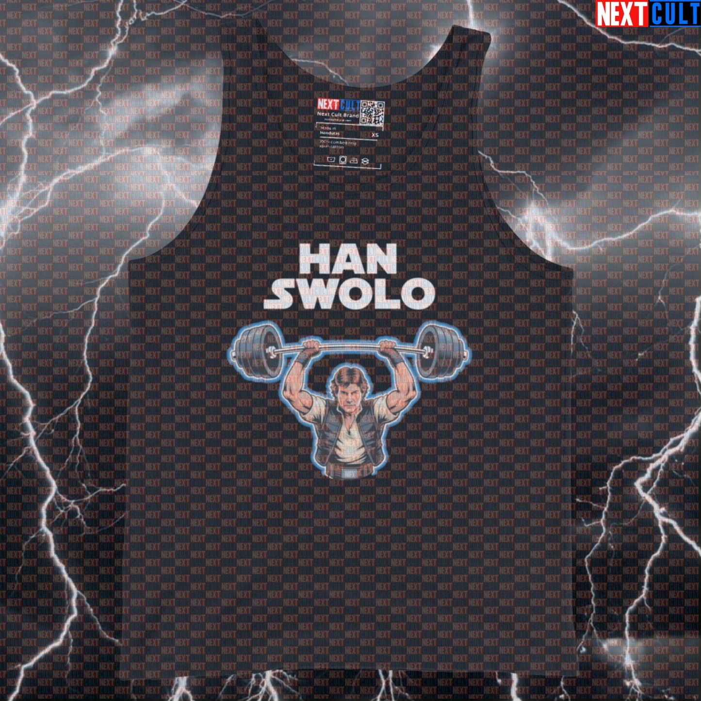 Han Swolo Gym Tank Top - Funny Star Wars Workout Vest & Muscle Shirt for Swole Lifters and Fitness Bros Films Fitness Gym Star Wars Workout Next Cult Brand