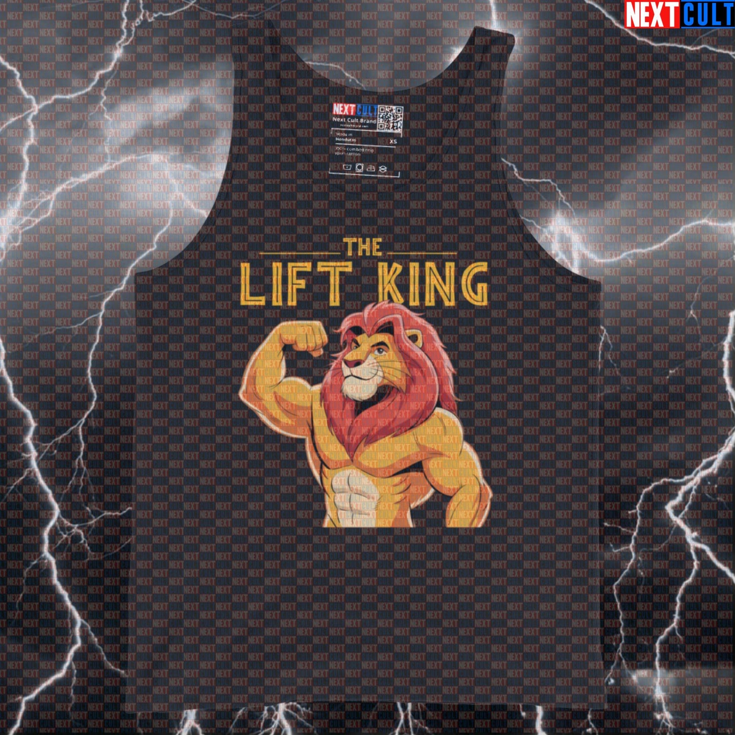 The Lifting King Funny Gym Tank Top | Lion Bodybuilding Meme Muscle Workout Vest Bodybuilding Films Fitness Gym Powerlifting Workout Next Cult Brand