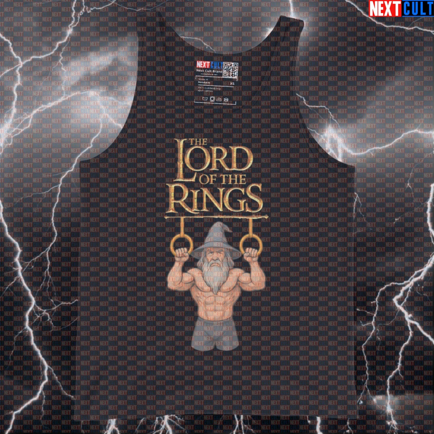 Gandalf Lord of the Calisthenics Rings Funny Gym Tank Top | LOTR Workout Muscle Shirt Books Calisthenics Films Fitness Gym Lord of the Rings Workout Next Cult Brand