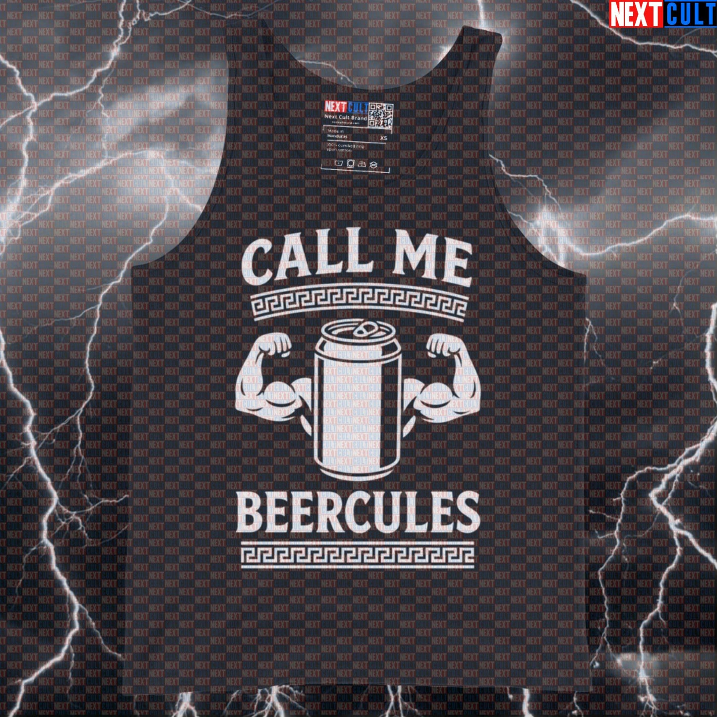 Call Me Beercules Gym Tank Top | Funny Mythology Muscle Shirt for Workouts & Lifting Ancient Greece Beer Bodybuilding Fitness Gym Workout Next Cult Brand