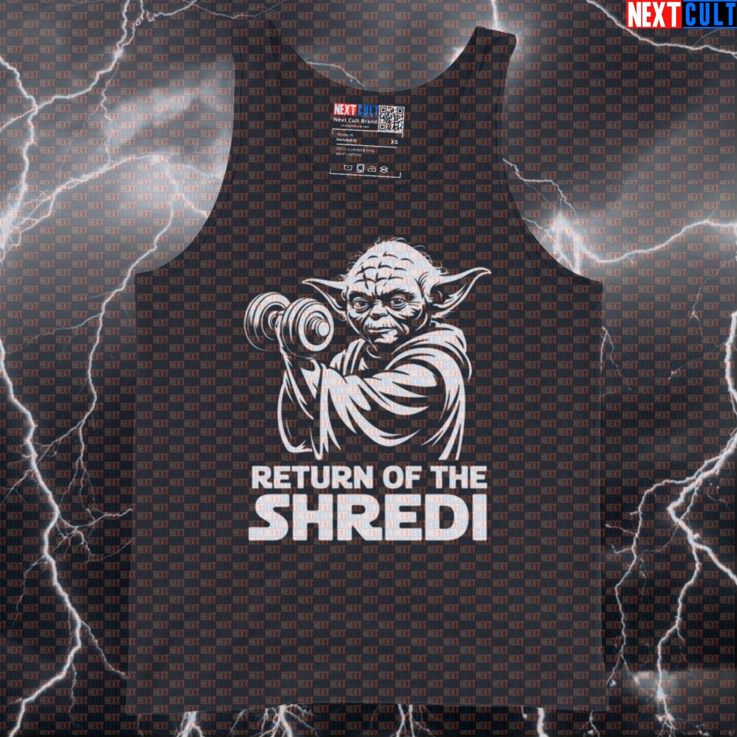 Return of the Shredi Funny Gym Tank Top - Star Wars Yoda Gym Meme Vest Muscle Shirt Bodybuilding Films Fitness Gym Star Wars Workout Yoda Next Cult Brand