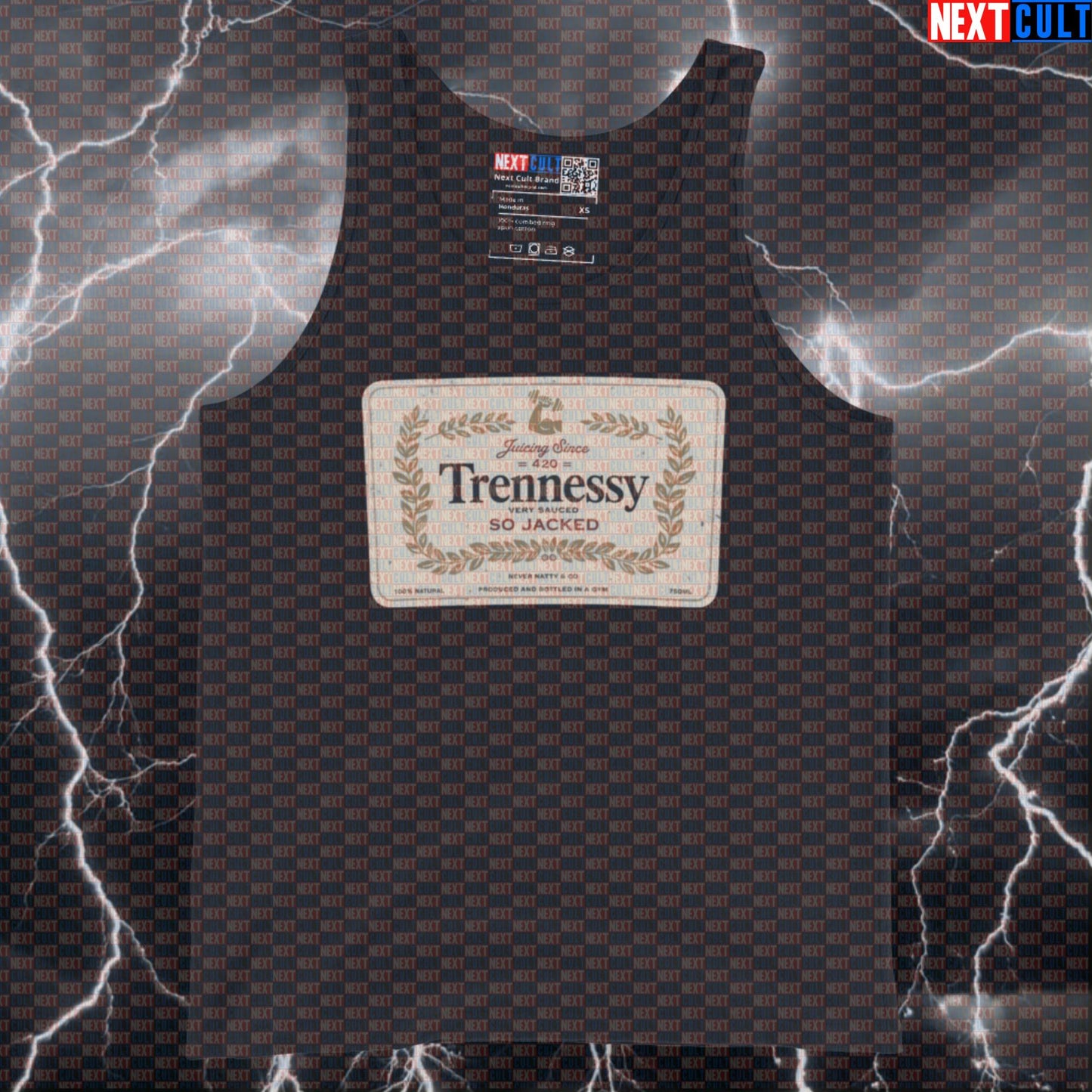 Funny Trennessy Gym Tank Top - Enhanced Lifter Meme Vest Saucy Muscle Shirt Bodybuilding Fitness Gym Steroids Workout Next Cult Brand