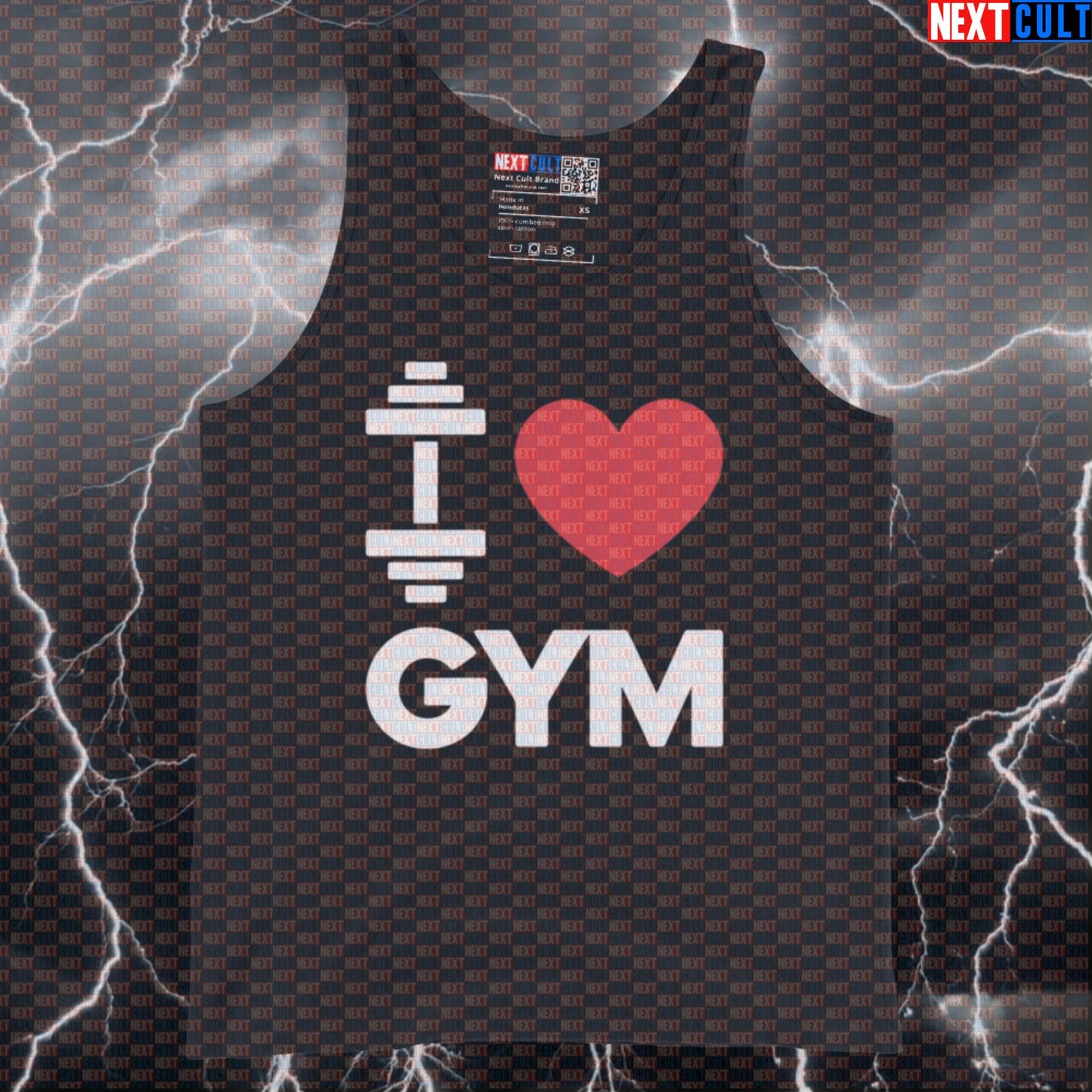 Funny I Love Gym Valentine's Day Tank Top - Gym Lovers Workout Vest Dumbbell Muscle Shirt Bodybuilding Fitness Gym Valentine's Day Workout Next Cult Brand
