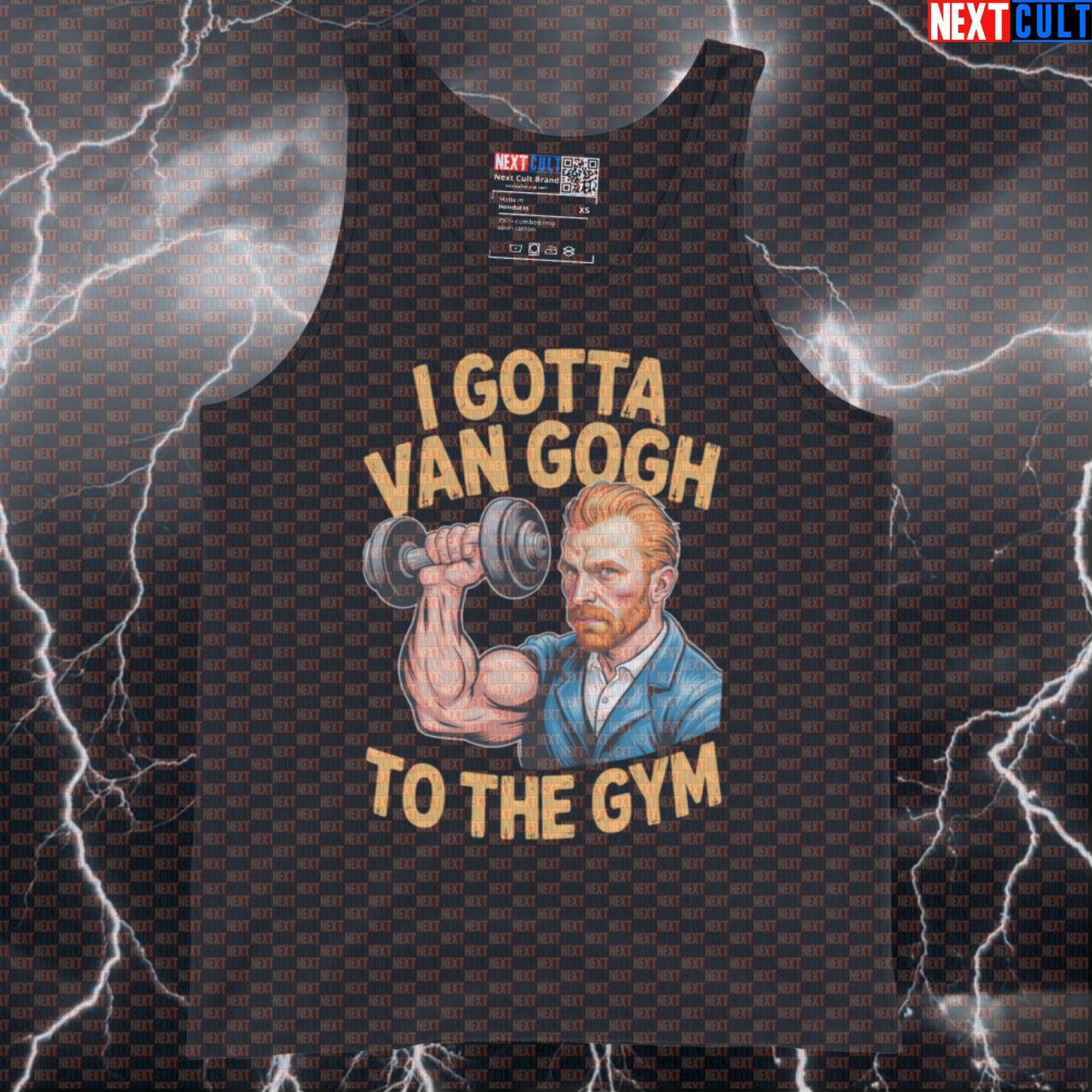 I Gotta Van Gogh To The Gym Funny Tank Top - Van Gogh Gym Art Meme Vest Muscle Shirt Art Bodybuilding Fitness Gym Workout Next Cult Brand