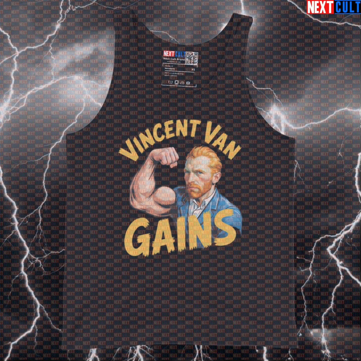 Vincent van Gains Funny Gym Tank Top - Gym is Art Meme Vest Muscle Shirt Art Bodybuilding Fitness Gym Workout Next Cult Brand