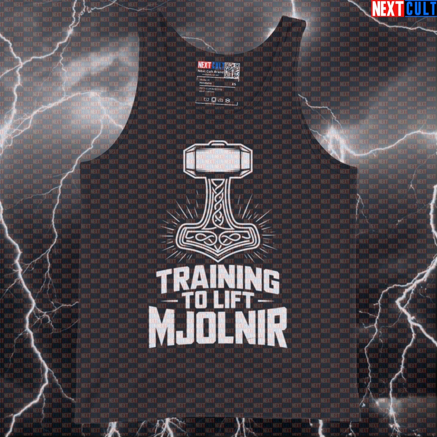 Training To Lift Mjolnir Funny Gym Tank Top - Viking Powerlifting Meme Vest Muscle Shirt Fitness Gym Vikings Workout Next Cult Brand