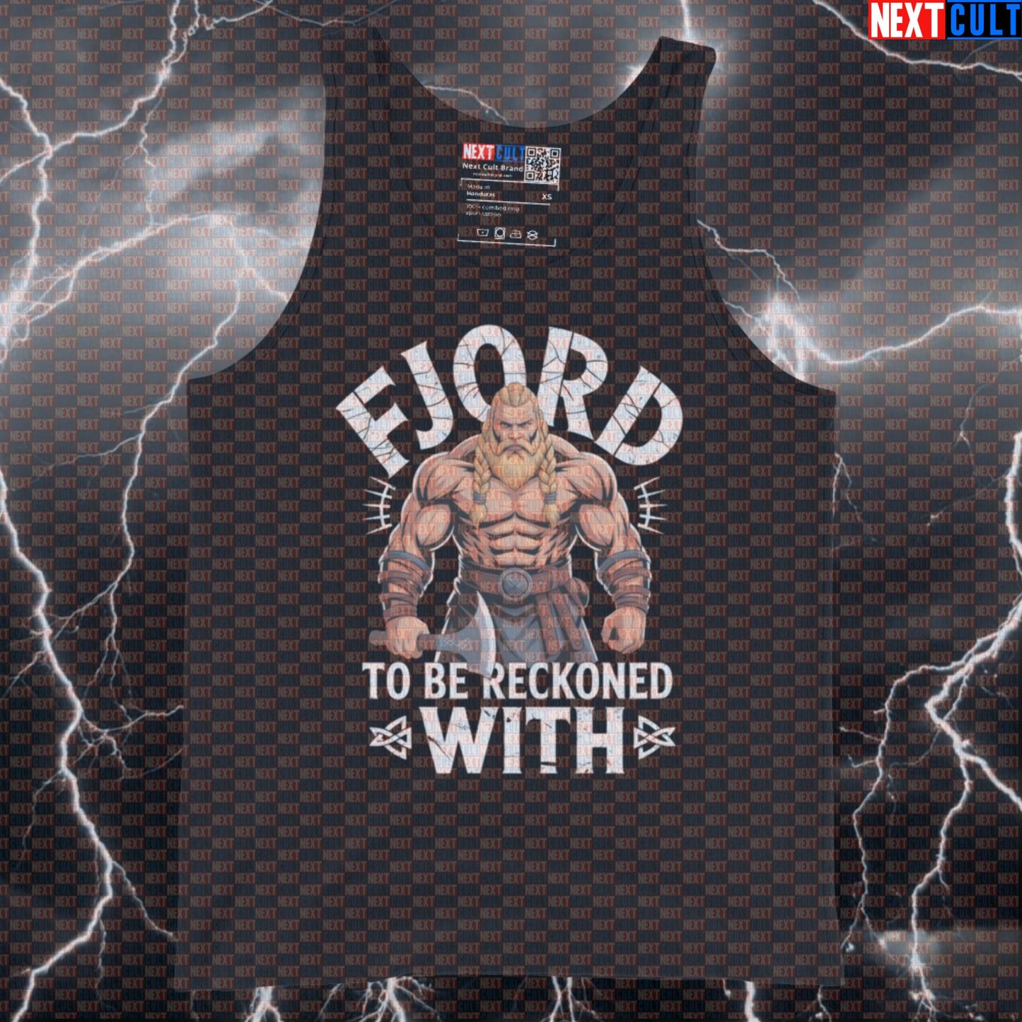 Fjord To Be Reckoned With Funny Gym Tank Top - Viking Workout Vest Muscle Shirt Tank Tops Bodybuilding Fitness Gym Vikings Workout Next Cult Brand