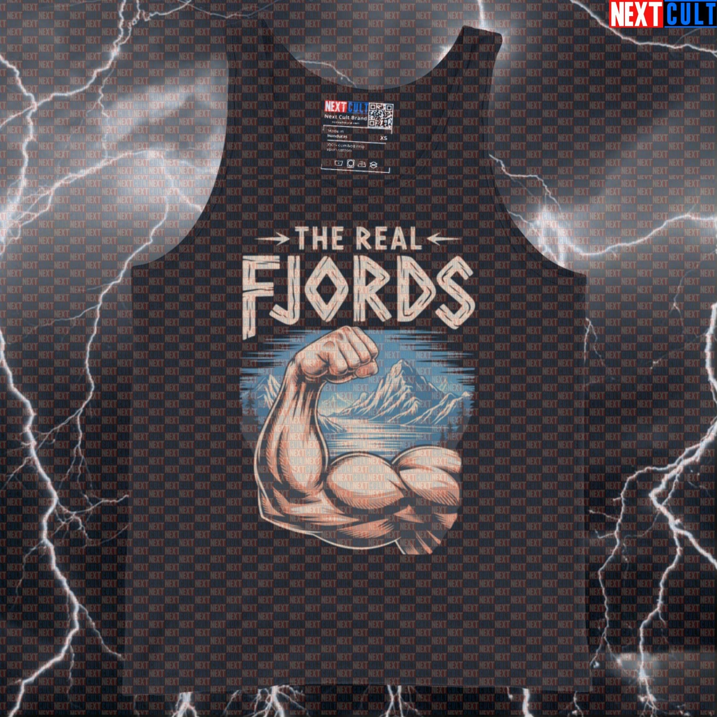 The Real Fjords Funny Gym Tank Top - Muscle Mountain Vest Athletic Shirt For Lifters Tank Tops Bodybuilding Fitness Gym Vikings Workout Next Cult Brand