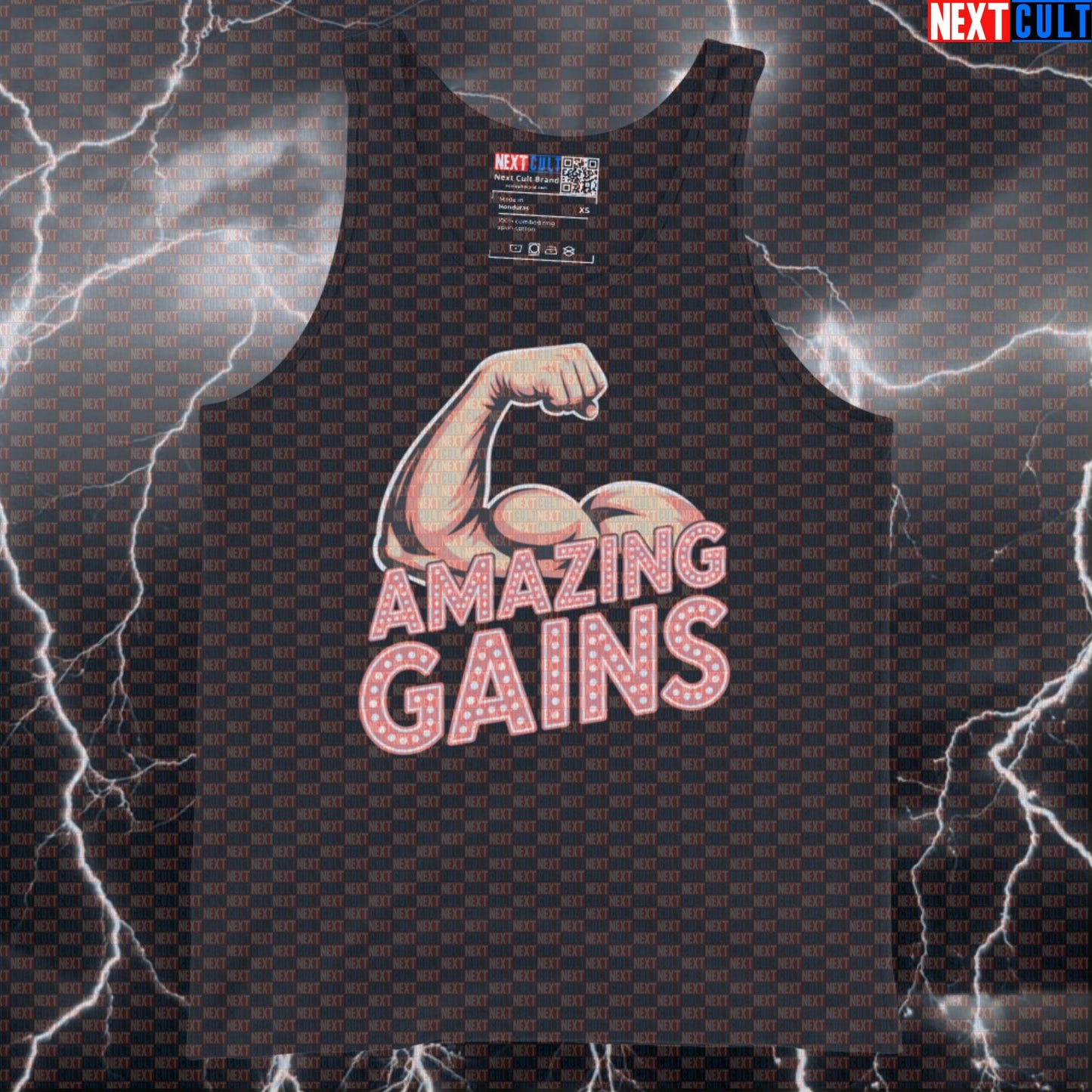 Amazing Gains Funny Gym Tank Top - Elvis Presley Rock & Roll Vest Muscle Shirt For Athletes Tank Tops Next Cult Brand