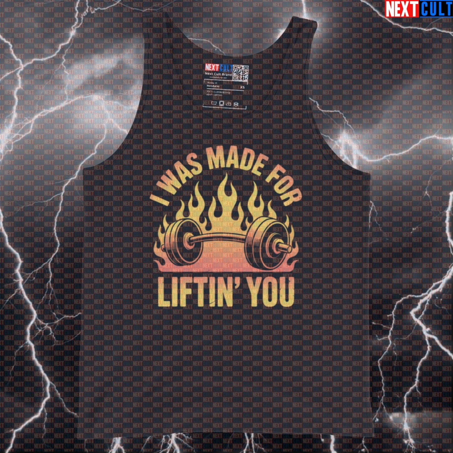 I Was Made For Liftin You Funny Gym Tank Top - KISS Rock Meme Barbell Vest Muscle Shirt Tank Tops Bodybuilding Fitness Gym KISS Powerlifting Rock Music Workout Next Cult Brand