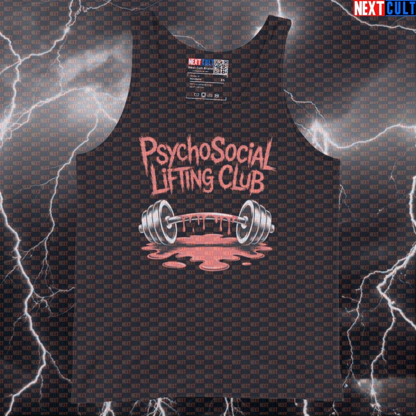 Psychosocial Lifting Club Funny Gym Tank Top - Heavy Metal Lifting Vest Muscle Shirt Tank Tops Bodybuilding Fitness Gym Powerlifting Rock Music Slipknot Workout Next Cult Brand