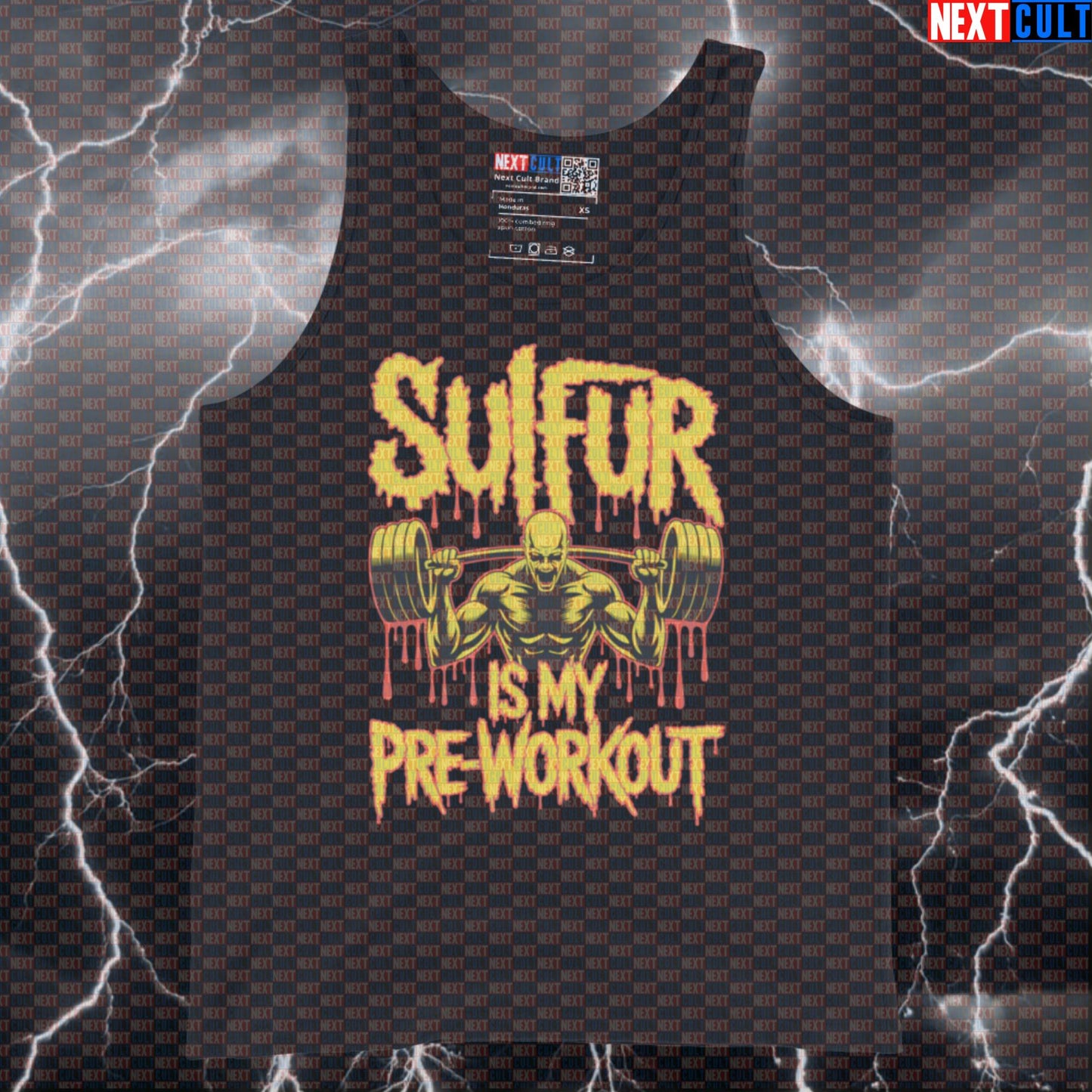 Sulfur Is My Preworkout Funny Gym Tank Top - Heavy Metal Meme Vest Muscle Shirt Tank Tops Bodybuilding Fitness Gym Rock Music Slipknot Workout Next Cult Brand