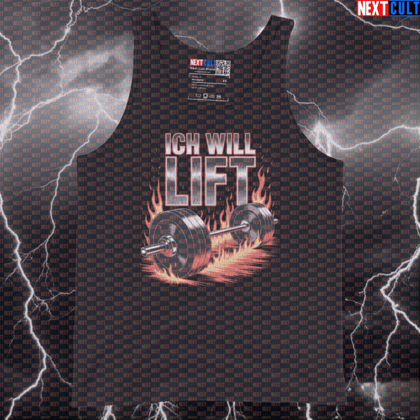 Ich Will Lift Funny Gym Tank Top - Rammstein Metal Meme Vest Muscle Shirt for Gains Tank Tops Bodybuilding Fitness Gym Powerlifting Rammstein Rock Music Workout Next Cult Brand