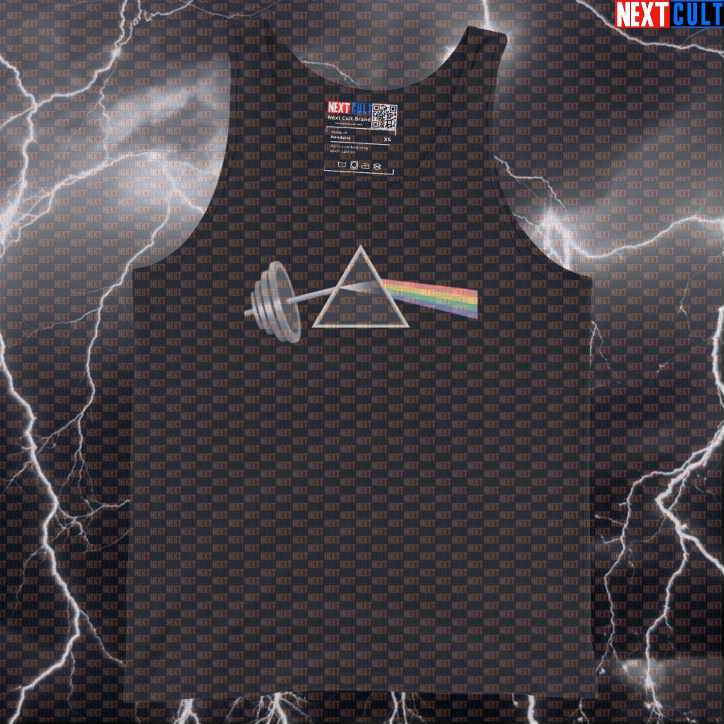 The Dark Side of Lifting Funny Gym Tank Top - Pink Floyd Meme Workout Muscle Shirt Vest Tank Tops Bodybuilding Fitness Gym Pink Floyd Powerlifting Rock Music Workout Next Cult Brand