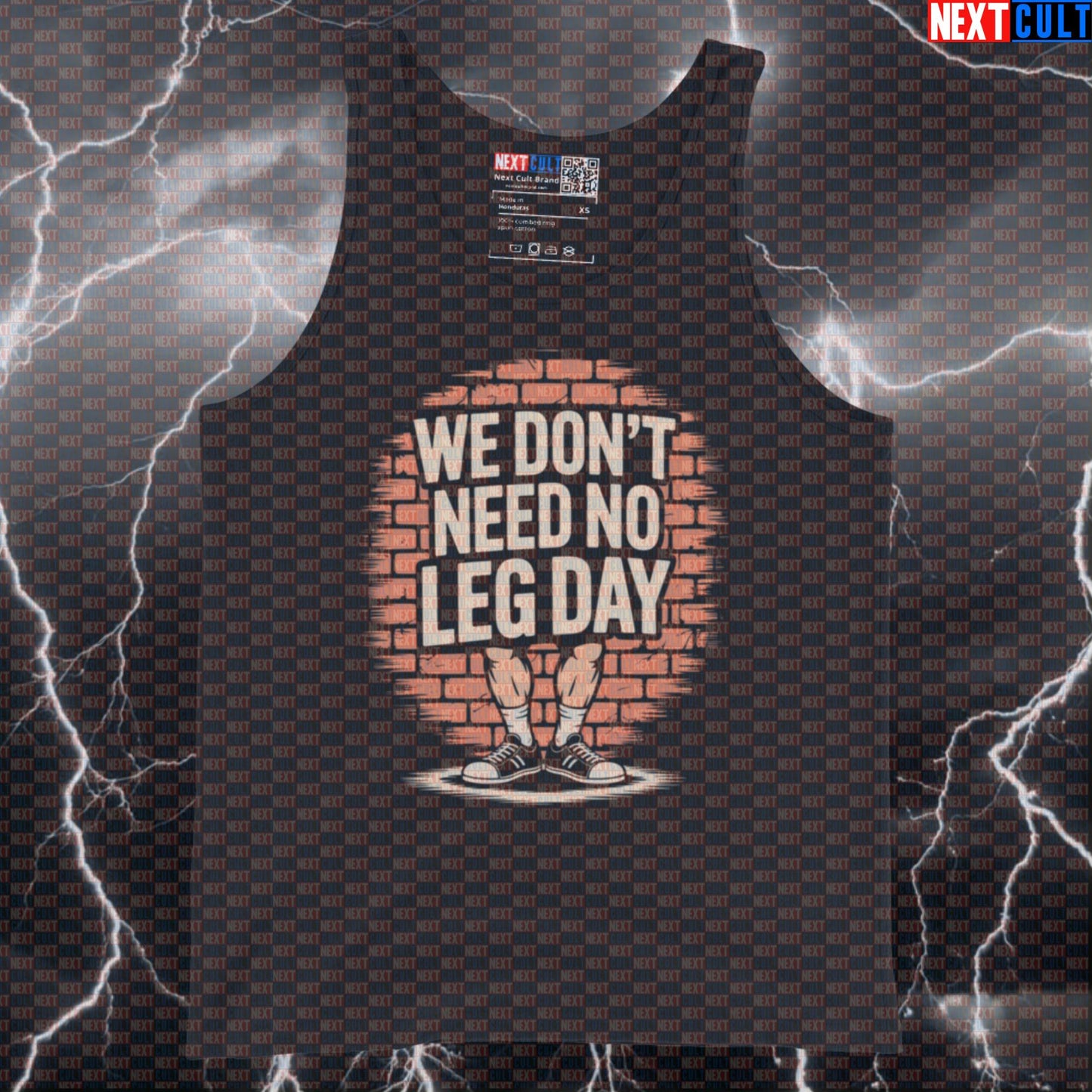 We Don't Need No Leg Day Funny Gym Tank Top - Pink Floyd Meme Vest Muscle Shirt For Lifters Tank Tops Bodybuilding Fitness Gym Leg Day Pink Floyd Powerlifting Rock Music Workout Next Cult Brand