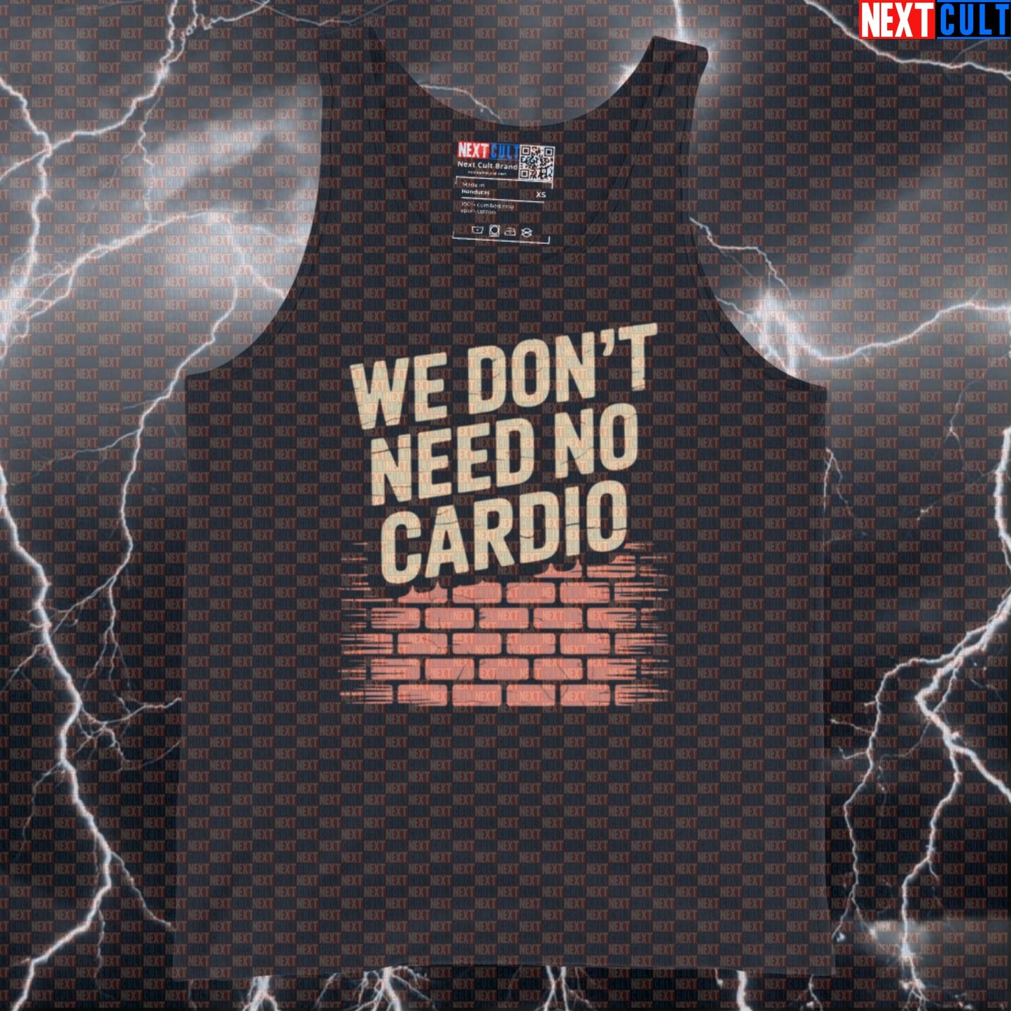 We Don't Need No Cardio Funny Gym Tank Top - Pink Floyd Meme Vest Muscle Shirt Tank Tops Bodybuilding Cardio Fitness Gym Pink Floyd Rock Music Workout Next Cult Brand