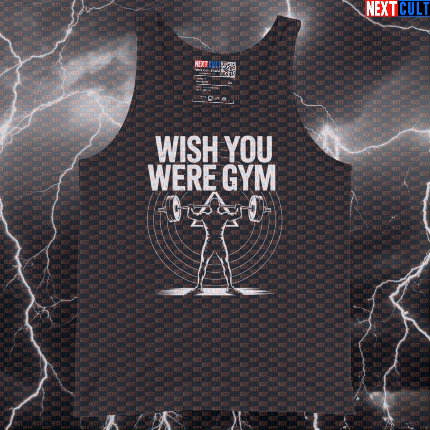 Wish You Were Gym Funny Gym Tank Top - Pink Floyd Meme Vest Muscle Shirt For Lifters Tank Tops Bodybuilding Fitness Gym Pink Floyd Powerlifting Rock Music Workout Next Cult Brand