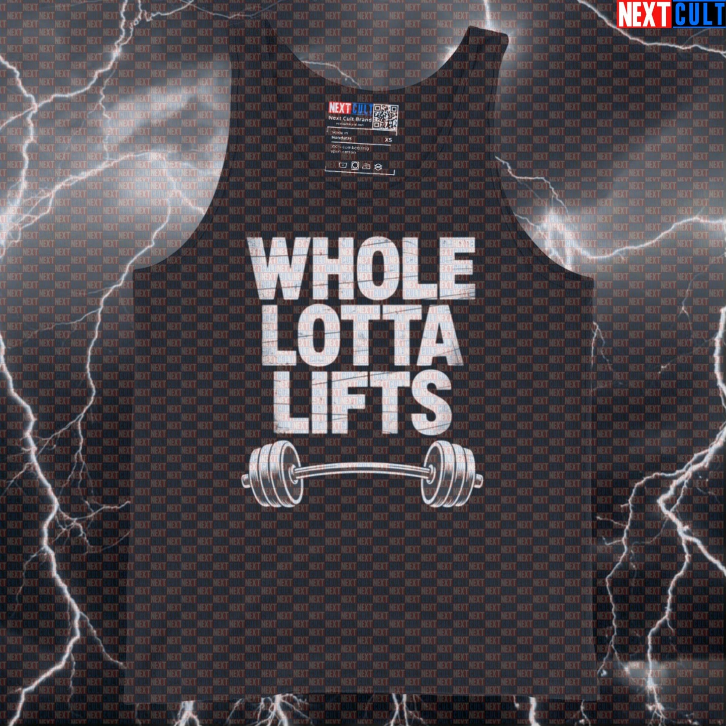Whole Lotta Lifts Funny Gym Tank Top - Led Zeppelin Rock Music Vest Muscle Shirt Tank Tops Bodybuilding Fitness Gym Led Zeppelin Powerlifting Rock Music Workout Next Cult Brand