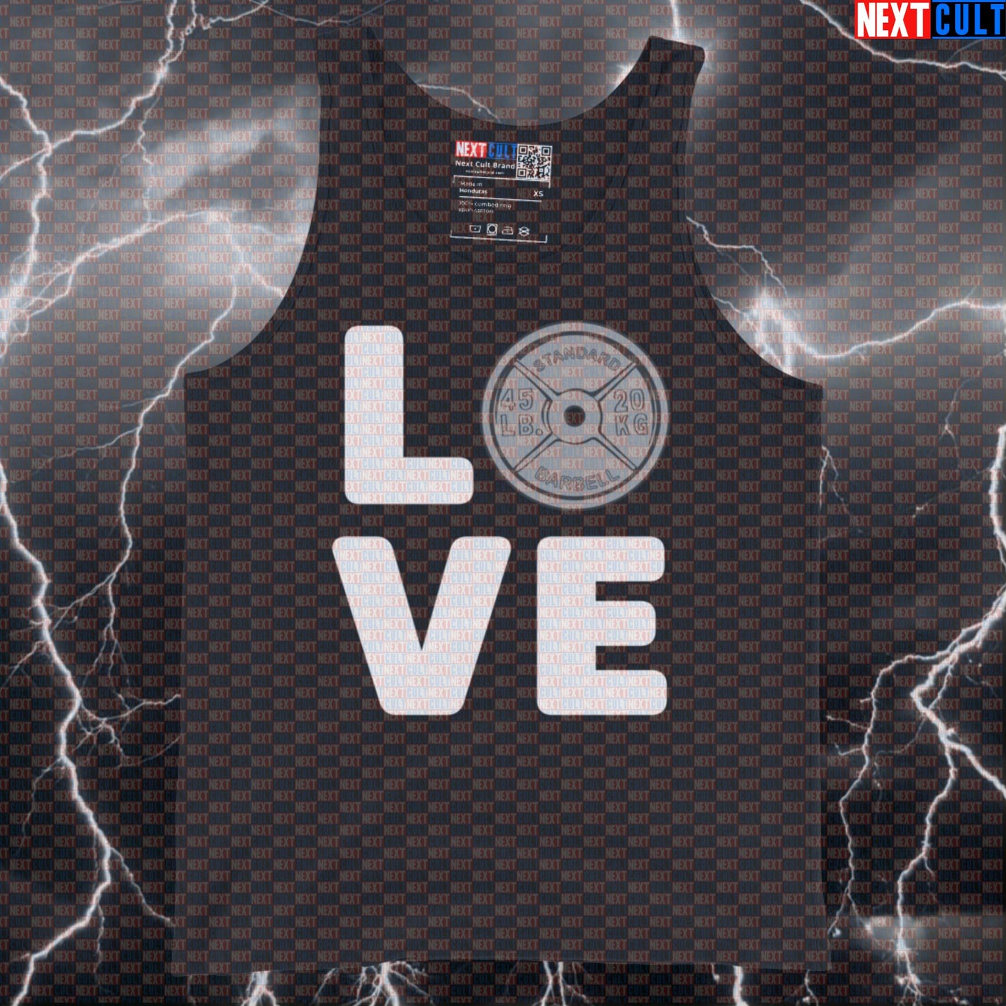 I Love Weights Funny Valentine's Day Gym Tank Top - Gym Lover Vest Muscle Shirt Tank Tops Bodybuilding Fitness Gym Powerlifting Valentine's Day Workout Next Cult Brand