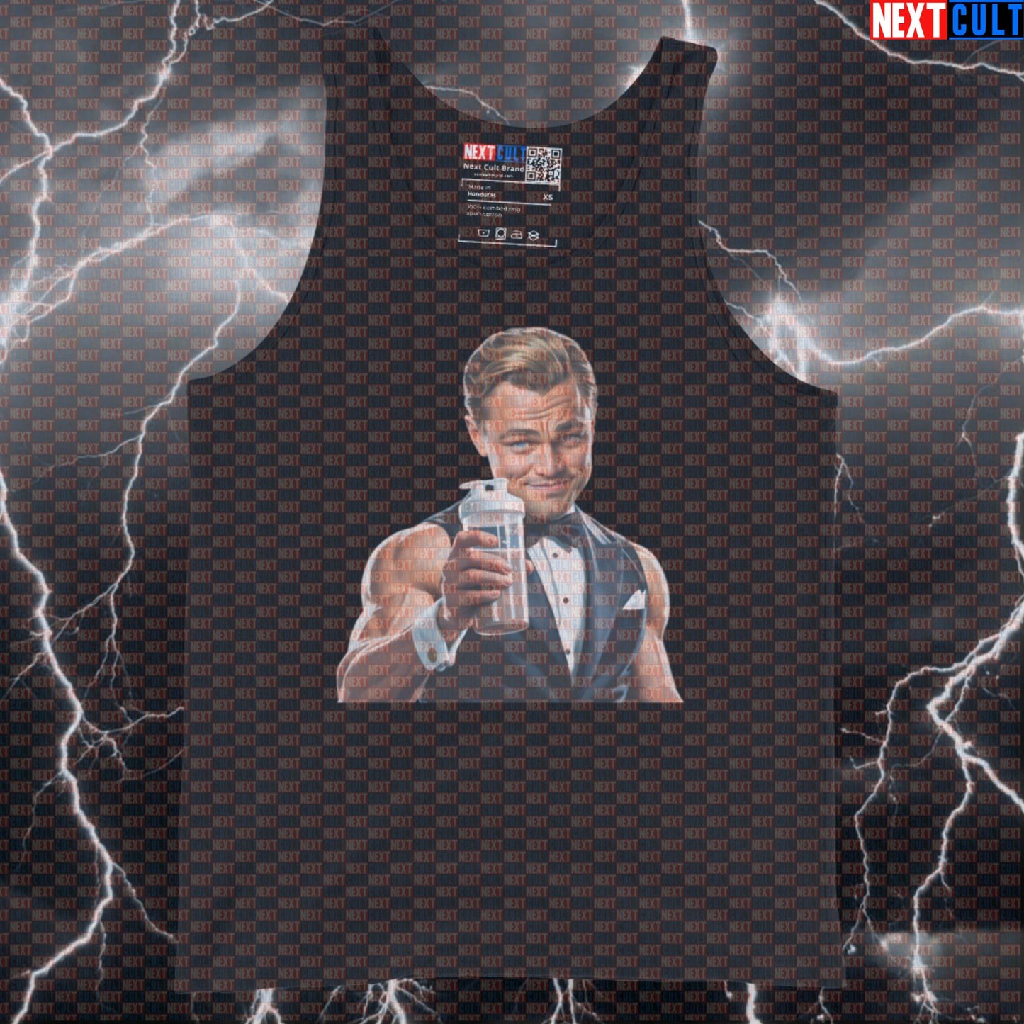 Swole DiCaprio Gym Tank Top | Funny Great Gatsby Protein Shake Cheers Vest for Lifters Tank Tops Bodybuilding Fast Food Films Fitness Gym Leonardo DiCaprio Workout Next Cult Brand