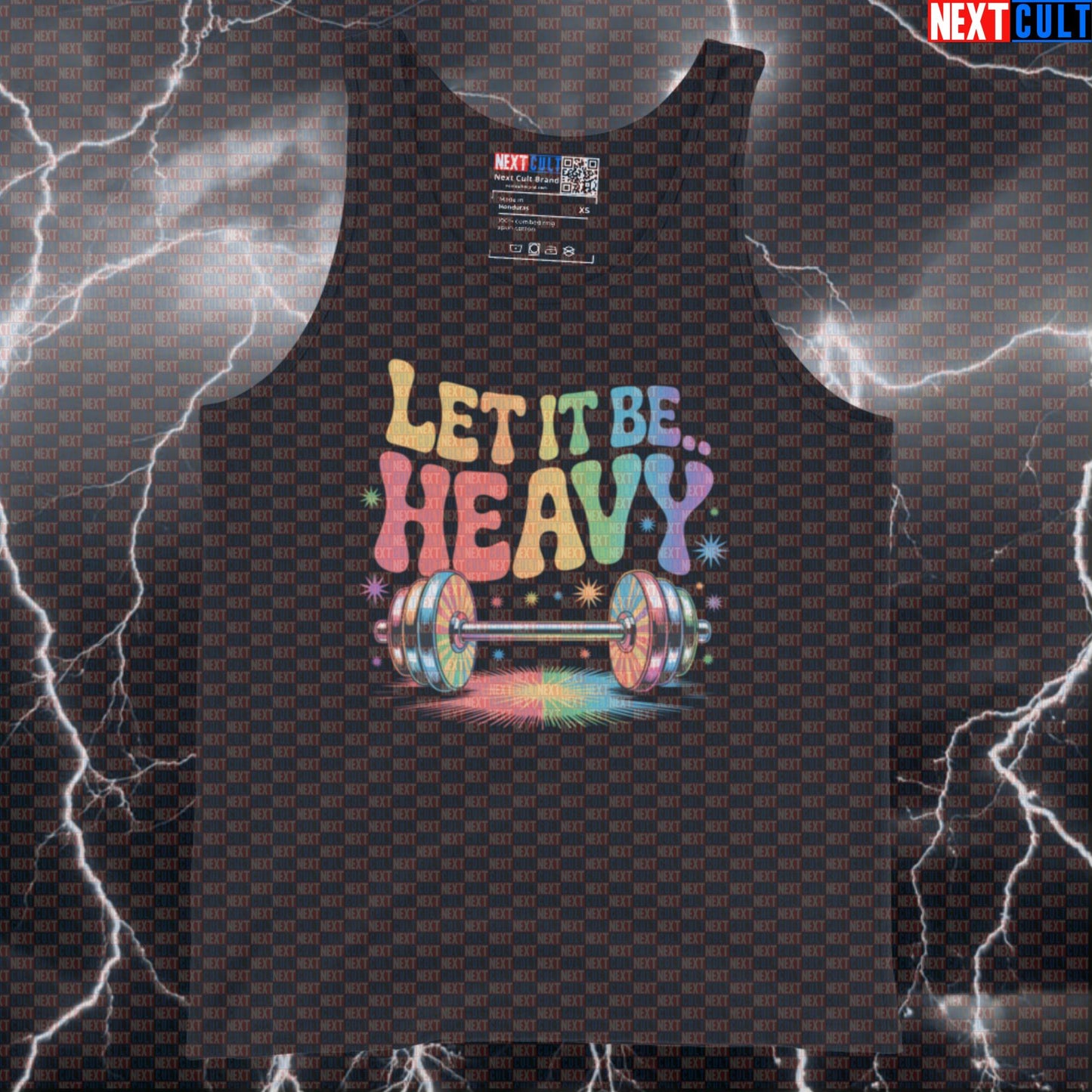 Let It Be Heavy Funny Gym Tank Top - Beatles Parody Vest Muscle Shirt for Athletes Tank Tops Bodybuilding Fitness Gym Powerlifting Rock Music The Beatles Workout Next Cult Brand