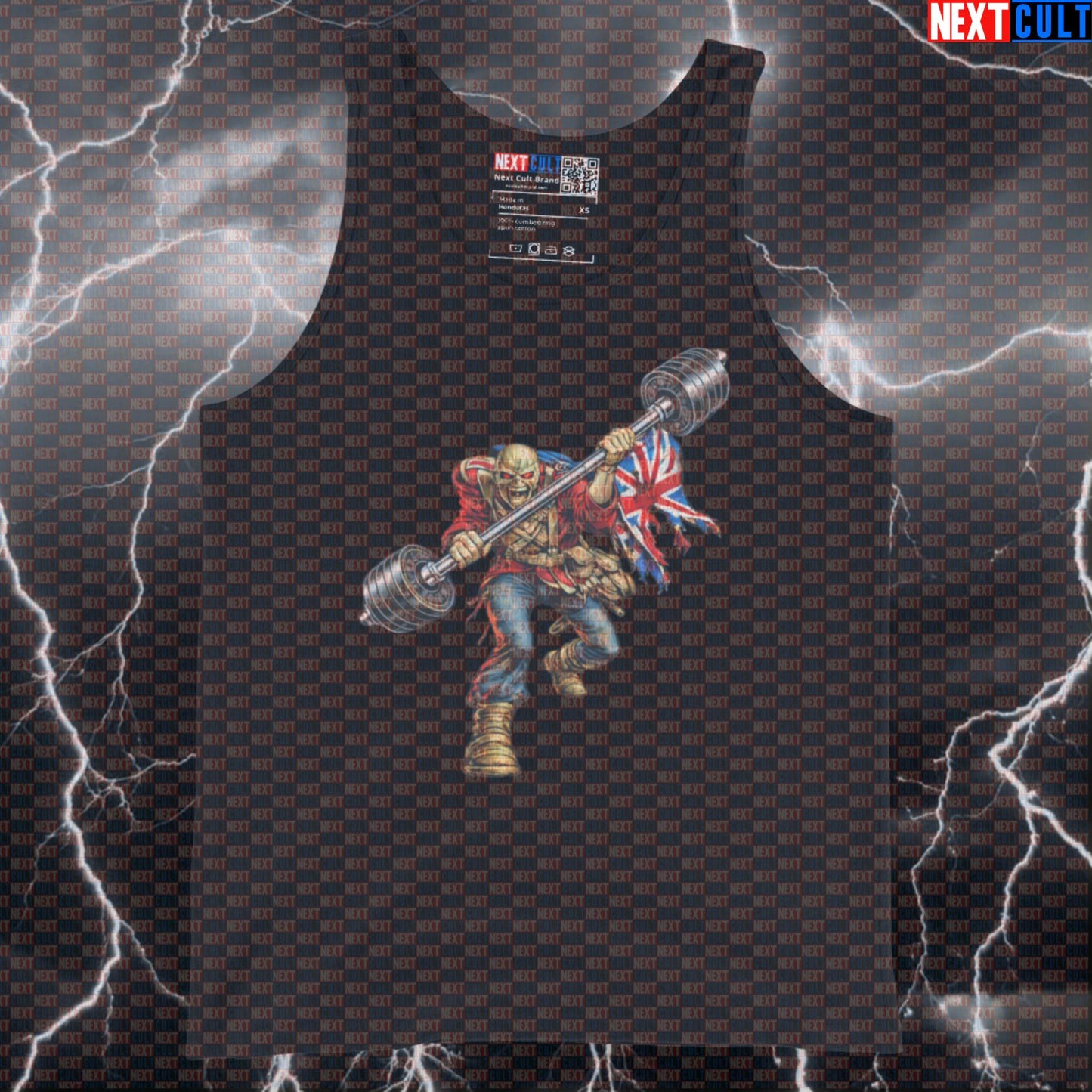 Funny Gym Trooper Eddie Heavy Metal Rock Music Workout Tank Top for Lifting, Gains & Powerlifting Gymbros Tank Tops Bodybuilding Fitness Gym Iron Maiden Powerlifting Rock Music Workout Next Cult Brand