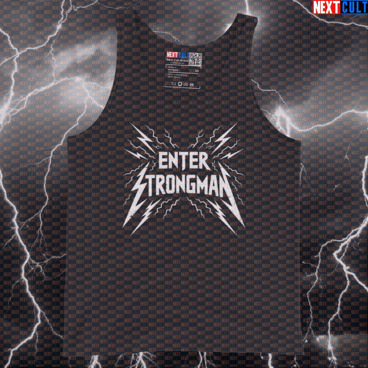 Enter Strongman Funny Gym Tank Top Muscle Shirt Athletic Vest for Lifters Metal Music Strongman Fans Fitness Gym Metallica Rock Music Strongman Workout Next Cult Brand