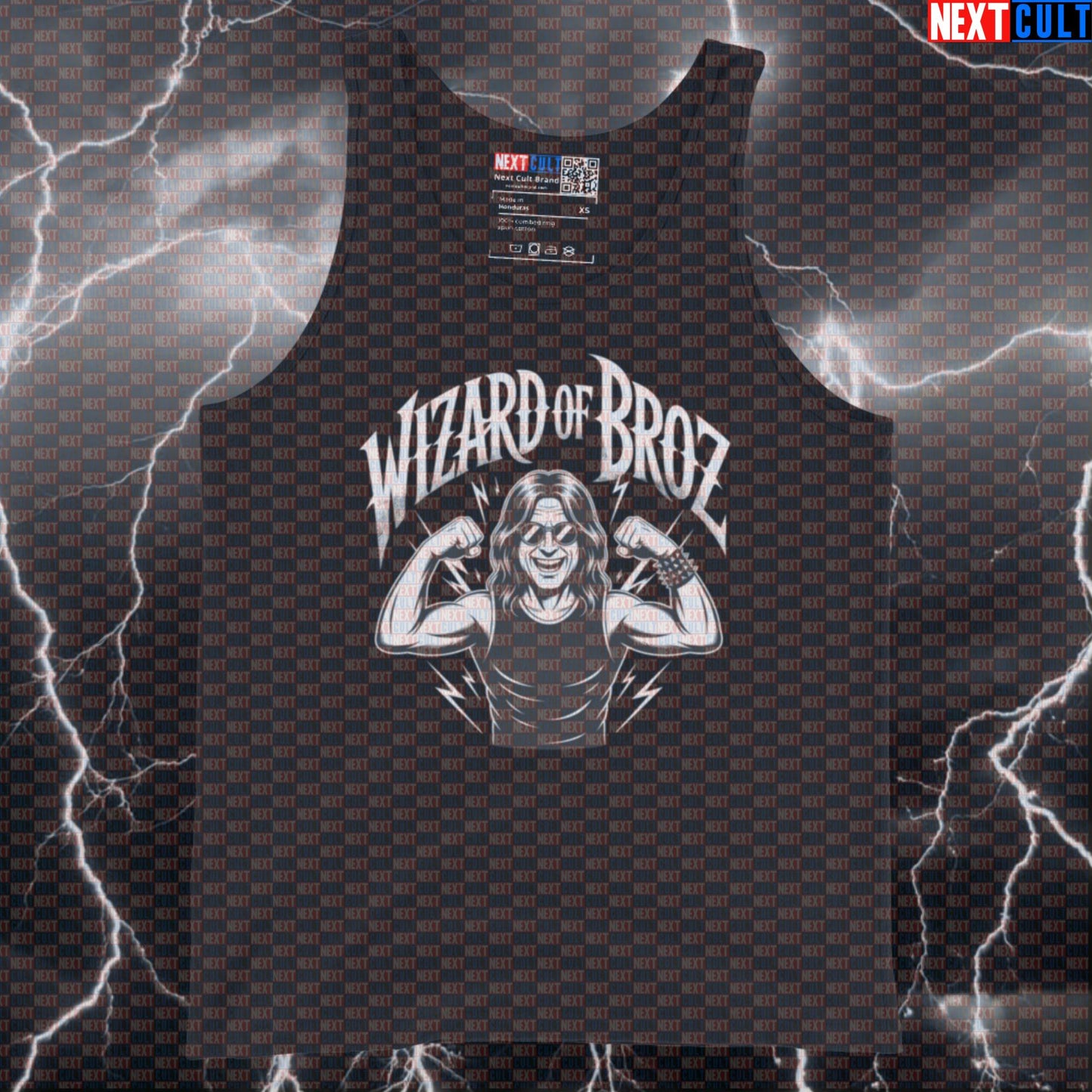 Wizard of Broz Funny Gym Tank Top Muscle Shirt Athletic Vest for Lifters Gymbros Metal Fans Tank Tops Bodybuilding Gym Ozzy Osbourne Rock Music Workout Next Cult Brand