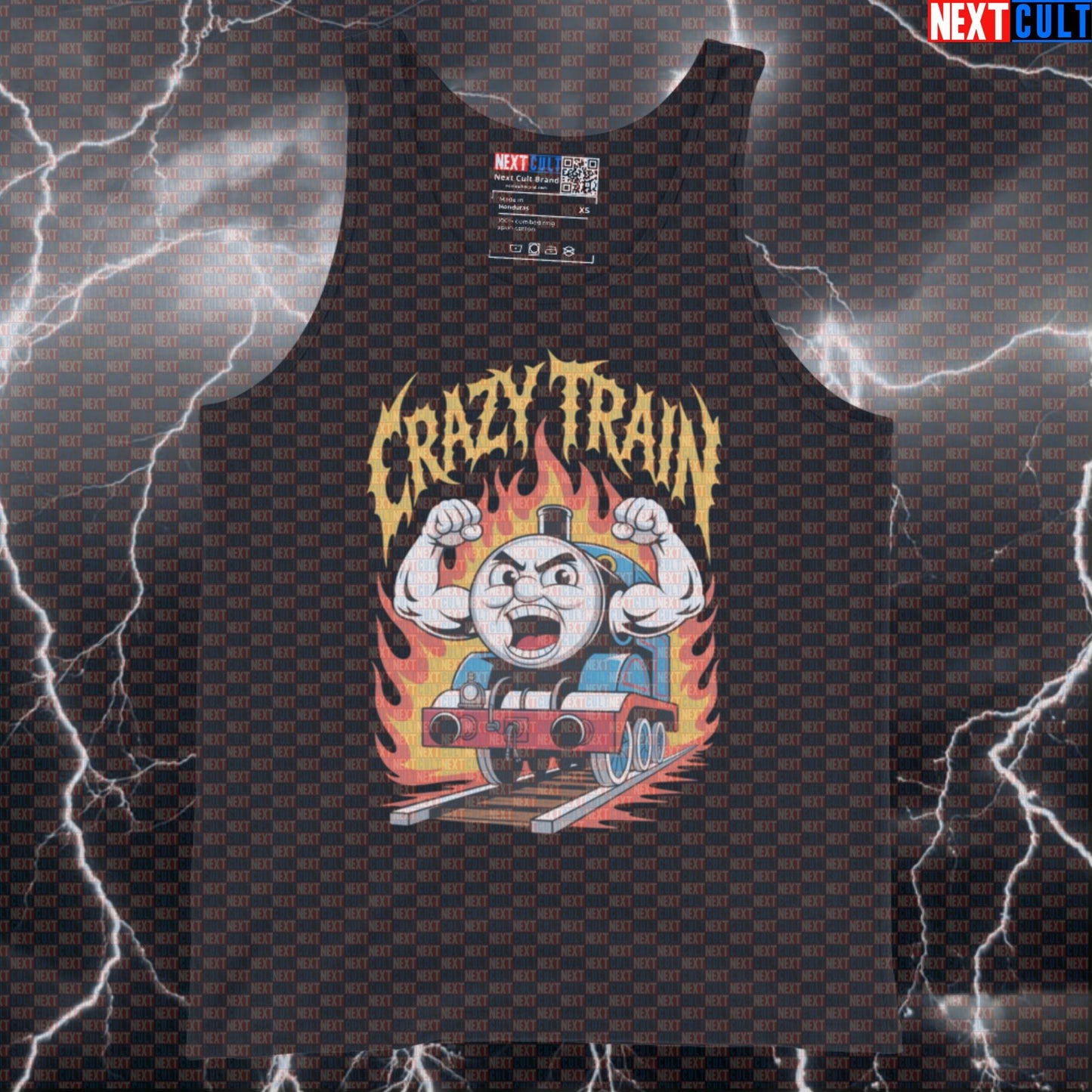 Crazy Train Funny Gym Tank Top Muscle Shirt Athletic Vest for Lifters Ozzy Metal Fans Bodybuilding Fitness Gym Ozzy Osbourne Powerlifting Rock Music TV Workout Next Cult Brand