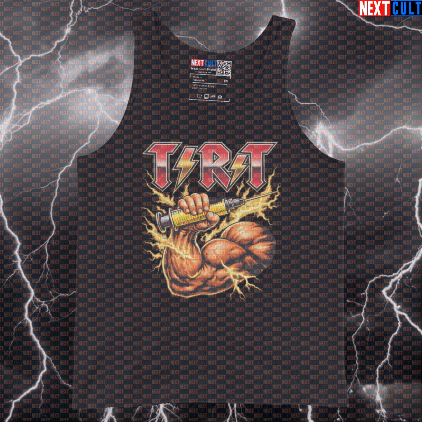 TRT Funny Gym Tank Top AC/DC Heavy Metal Rock TNT Parody Muscle Shirt for Lifters Tank Tops AC/DC Bodybuilding Fitness Gym Rock Music Steroids Workout Next Cult Brand