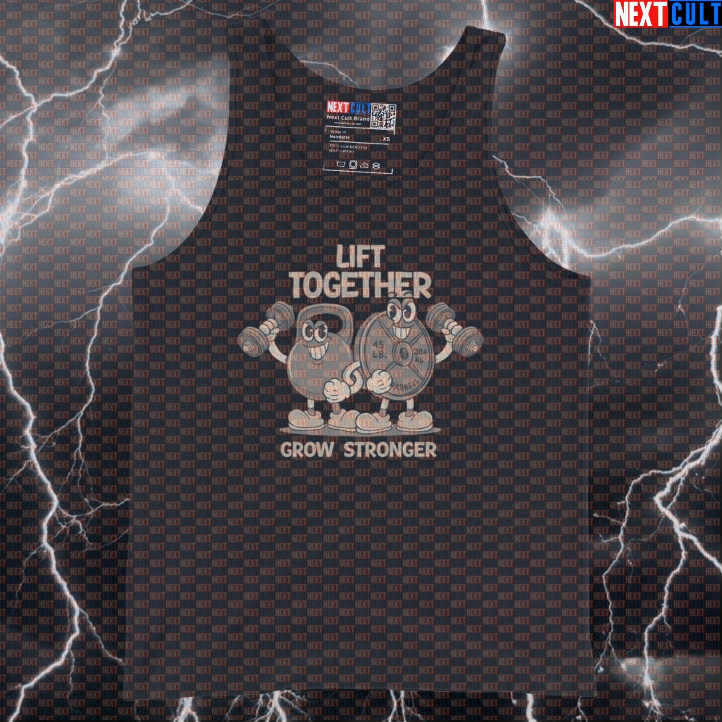 Lift Together Grow Stronger Funny Gym Tank Top for Gym Buddies and Lifting Crews Bodybuilding Fitness Gym Kettlebell Powerlifting Workout Next Cult Brand