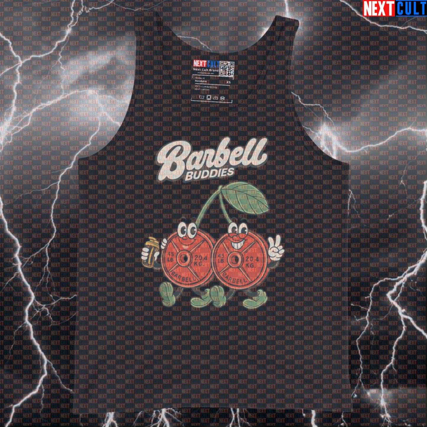 Barbell Buddies Funny Gym Tank Top for Gym Buddies and Lifting Together Bodybuilding Fast Food Fitness Gym Powerlifting Workout Next Cult Brand