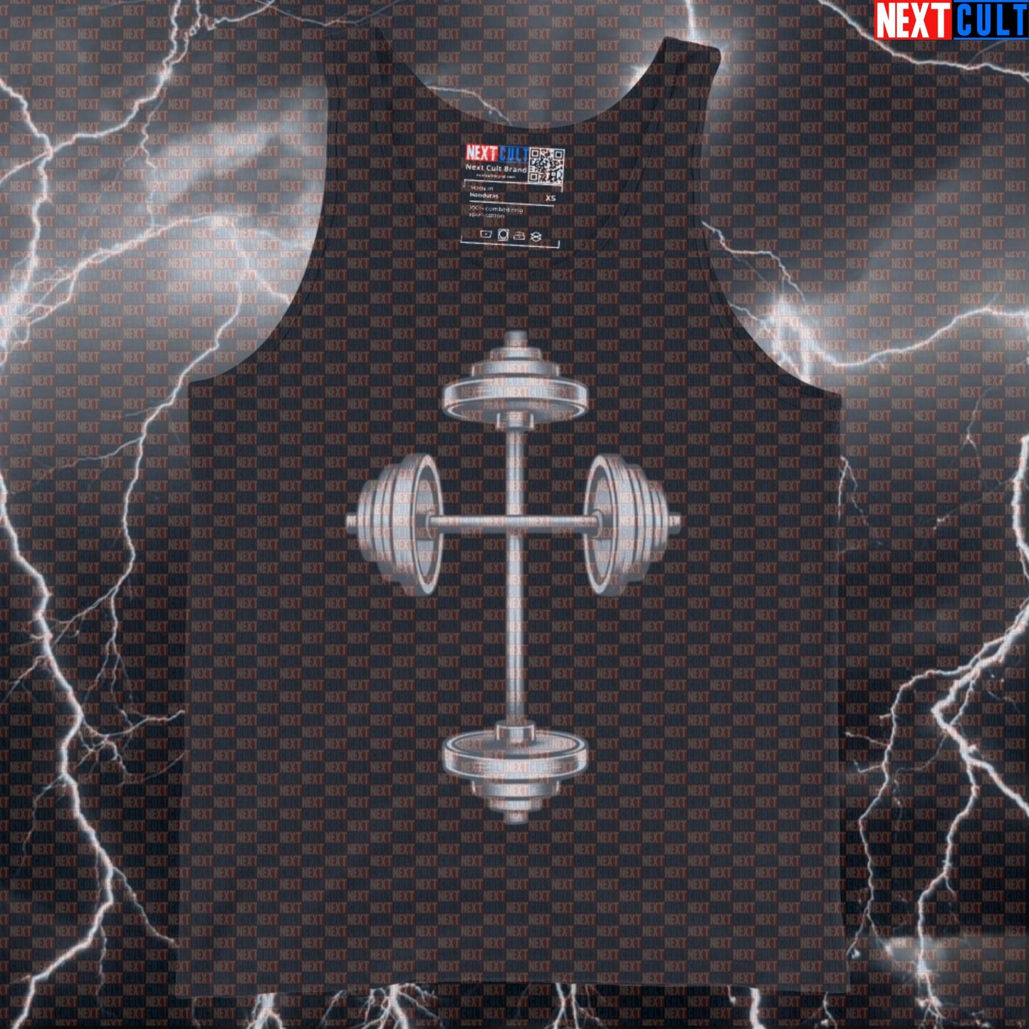 Gym Is My Religion Barbell Cross Funny Gym Tank Top Muscle Shirt for Christian Lifters Bodybuilding Easter Fitness Gym Powerlifting Workout Next Cult Brand