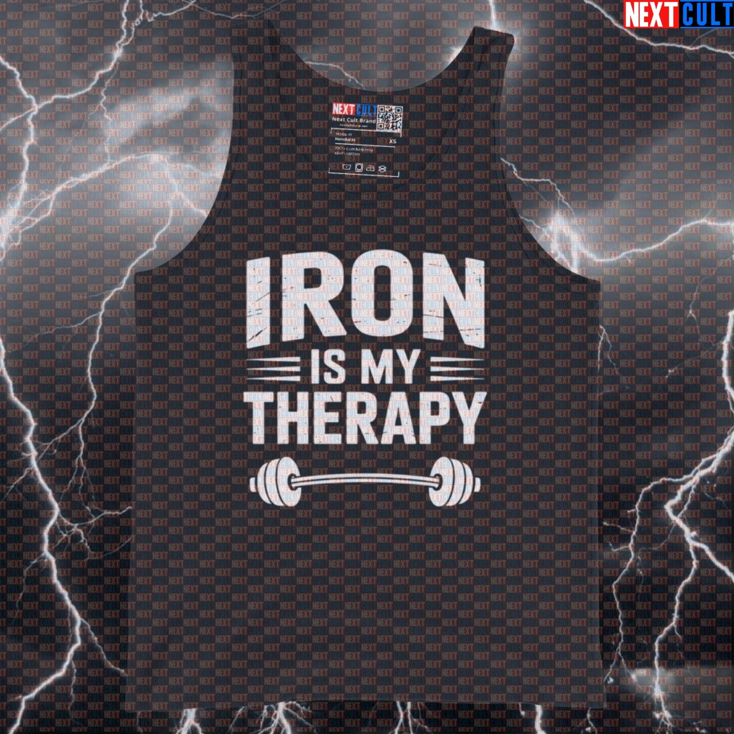 Iron Is My Therapy Funny Gym Tank Top – Workout Fitness Lifting Bodybuilding Powerlifting Meme Muscle Shirt Bodybuilding Fitness Gym Powerlifting Workout Next Cult Brand