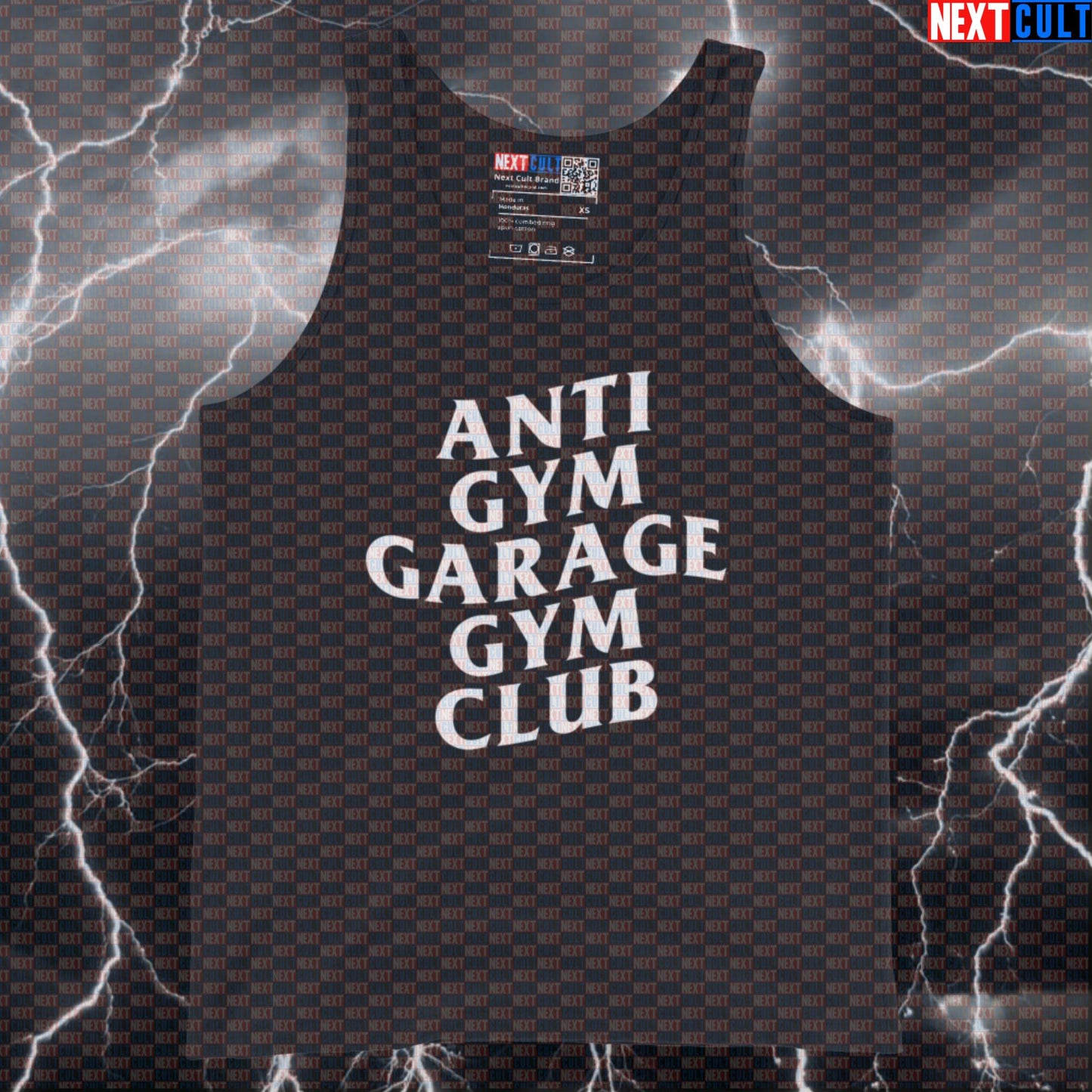 Anti Gym Garage Gym Club Funny Gym Tank Top Muscle Shirt Athletic Vest for Home Gym Lifters and Gymbros Tank Tops Next Cult Brand