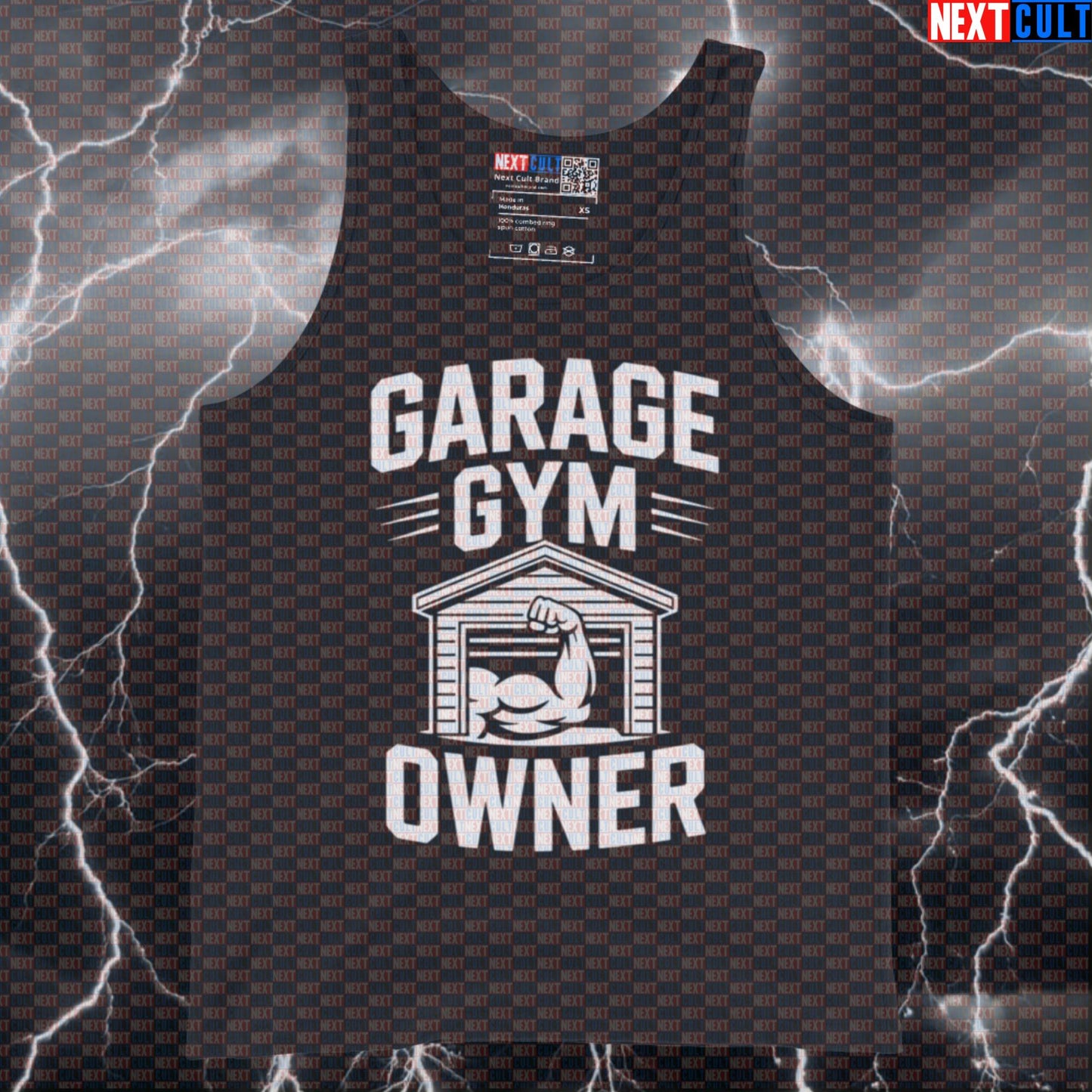 Funny Garage Gym Tank Top Muscle Shirt Athletic Vest for Home Gym Owners Lifters Gymbros Workout Fans Fitness Gym Home Gym Workout Next Cult Brand