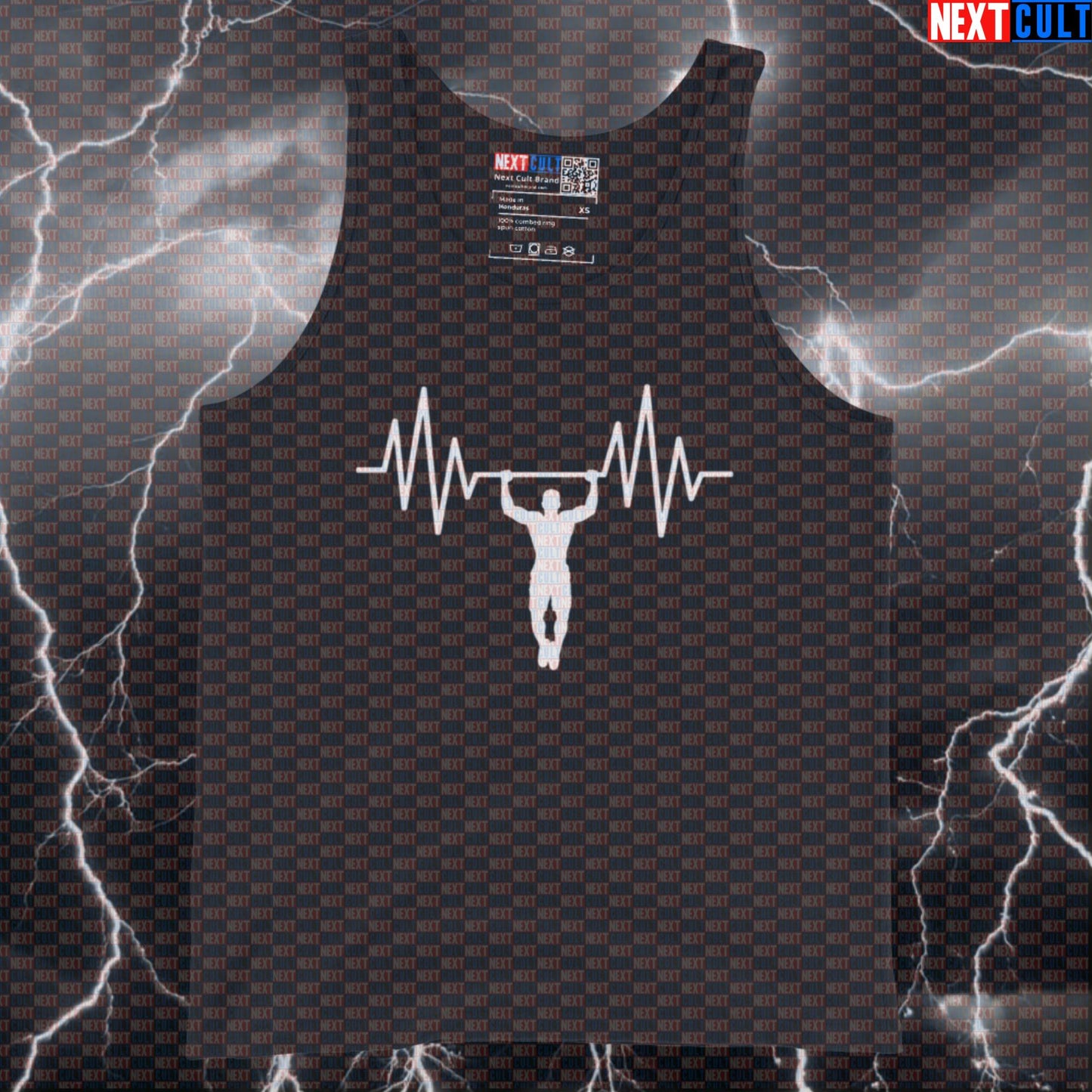 Calisthenics Pullups Heartbeat Funny Gym Tank Top Muscle Shirt Athletic Vest Workout Top for Athletes Tank Tops Next Cult Brand