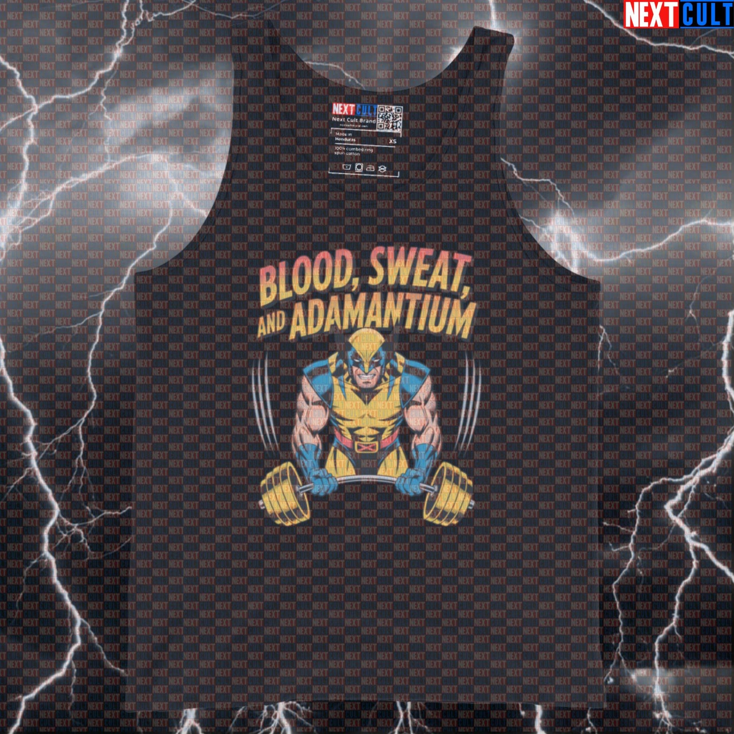 Blood Sweat Adamantium Funny Gym Tank Top Muscle Shirt Athletic Vest for Lifters X-Men Wolverine Fans Tank Tops Next Cult Brand